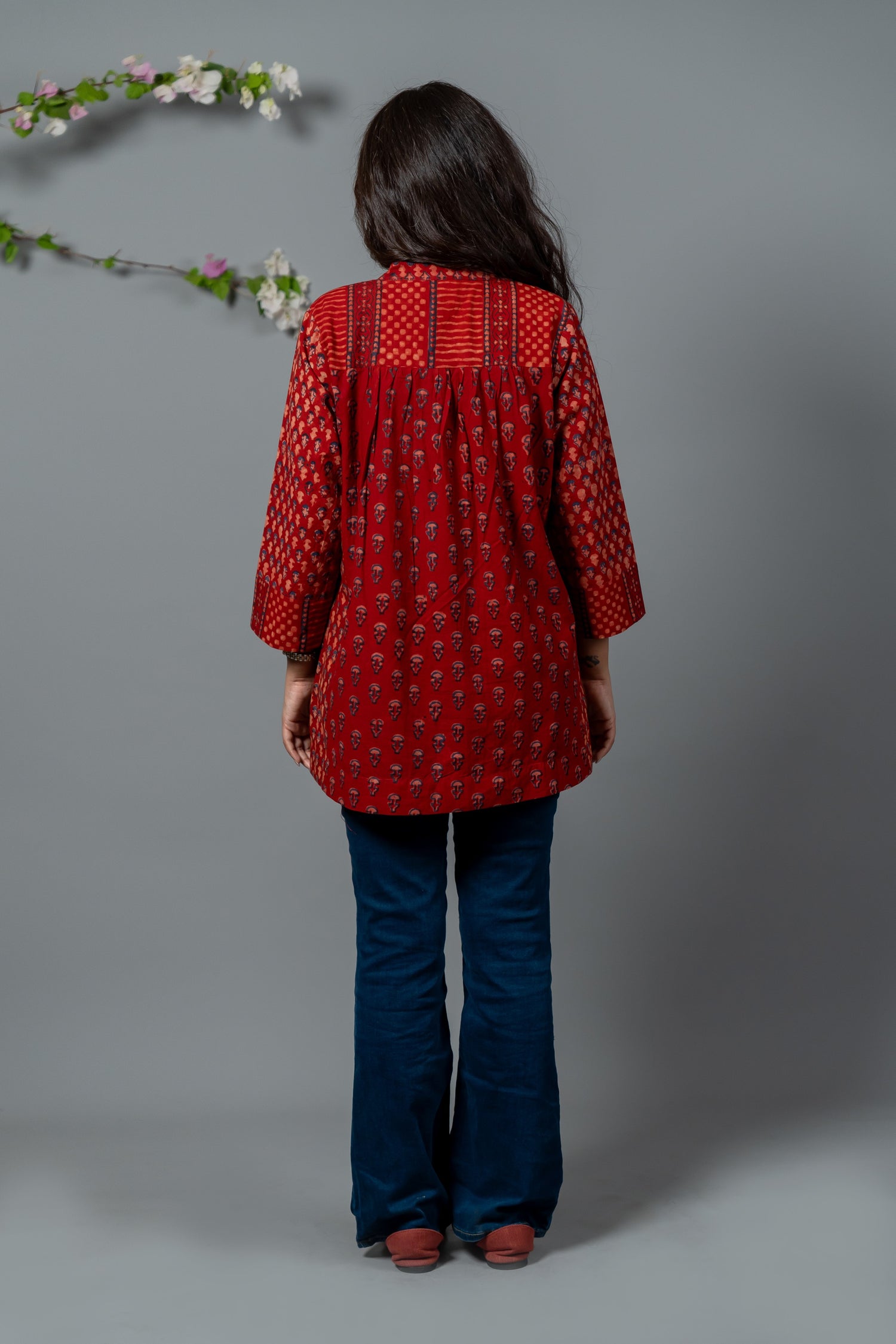Parat Block Print Mul Cotton Top