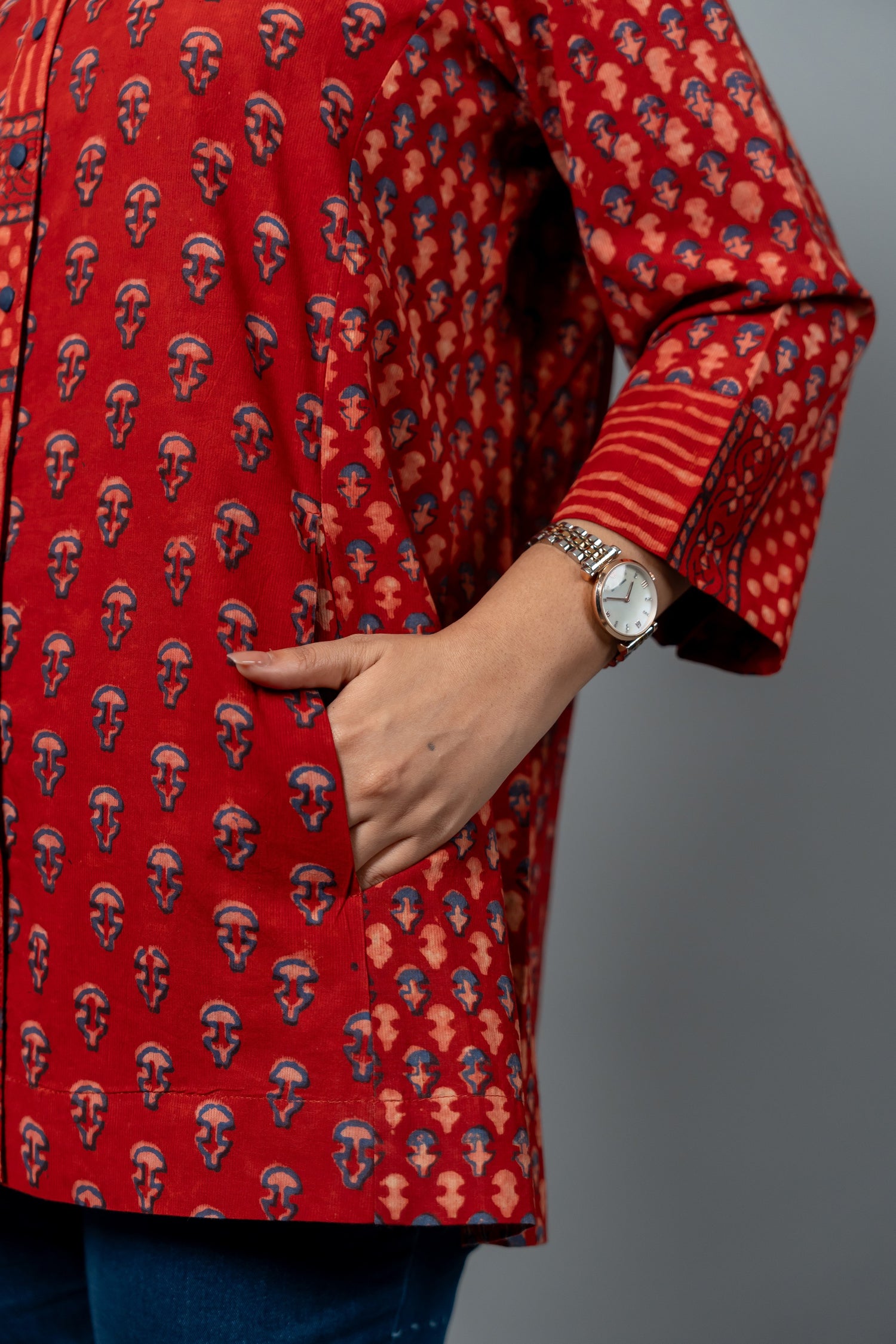 Parat Block Print Mul Cotton Top