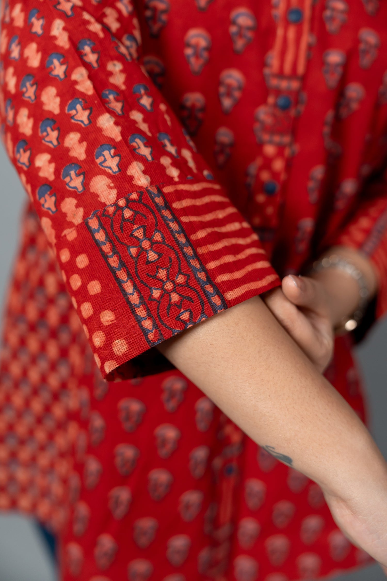 Parat Block Print Mul Cotton Top