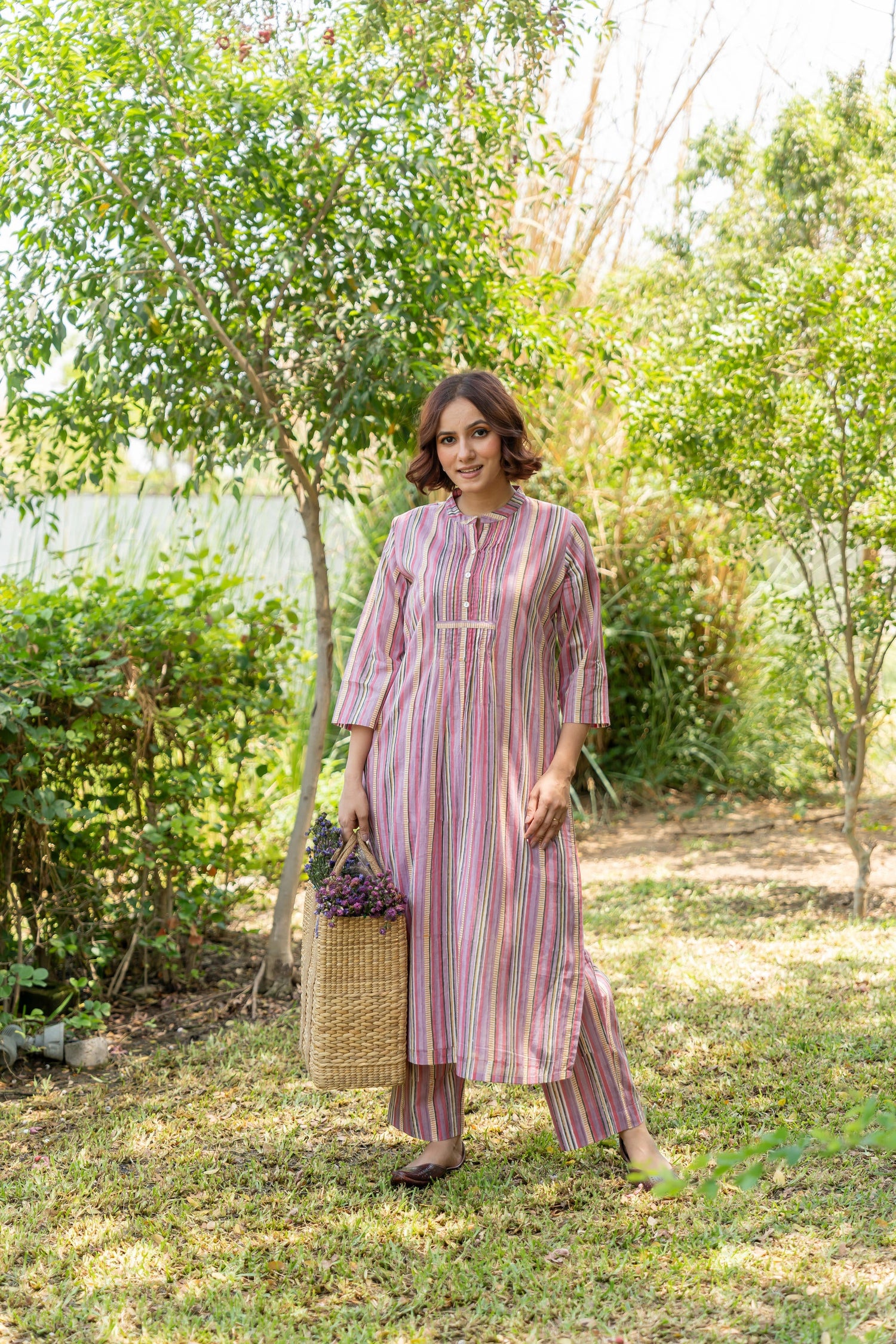 Gul Lavender Block Print Cotton Set of 2 | Ray-ethnic