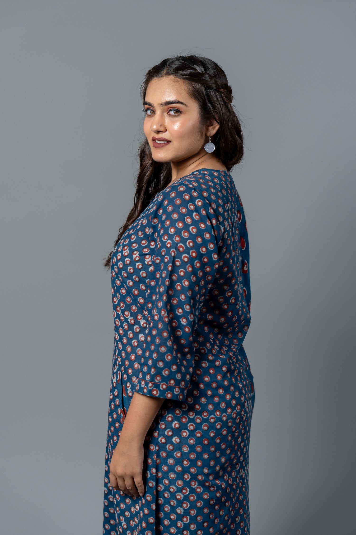 Parat Block Print Mul Cotton Panel Dress