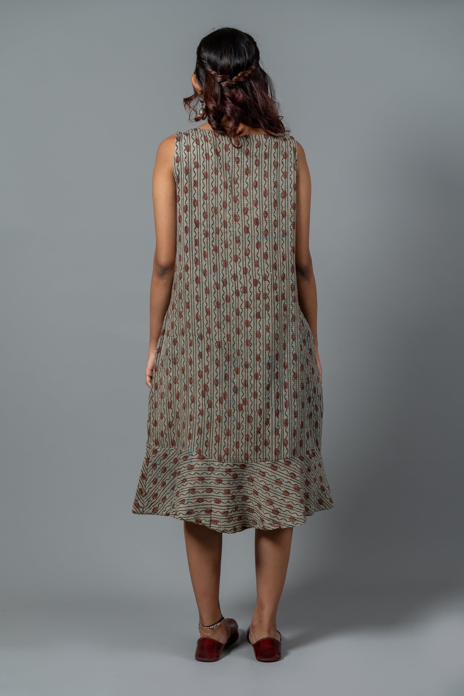 Parat Block Print Mul Cotton Dress