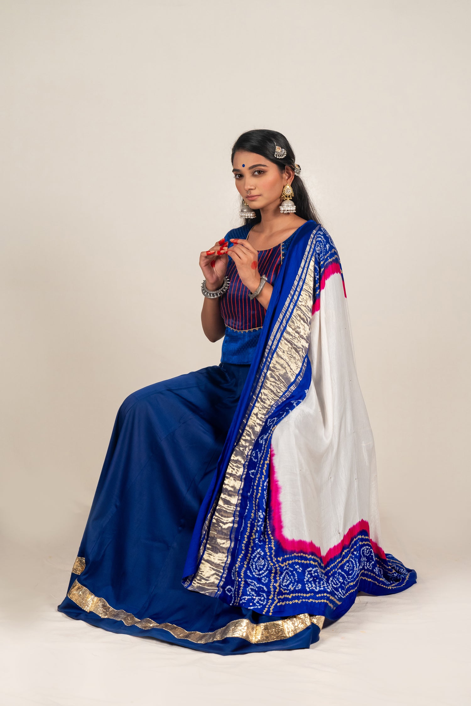 Deep Indigo Modal Silk Skirt – NavRas
