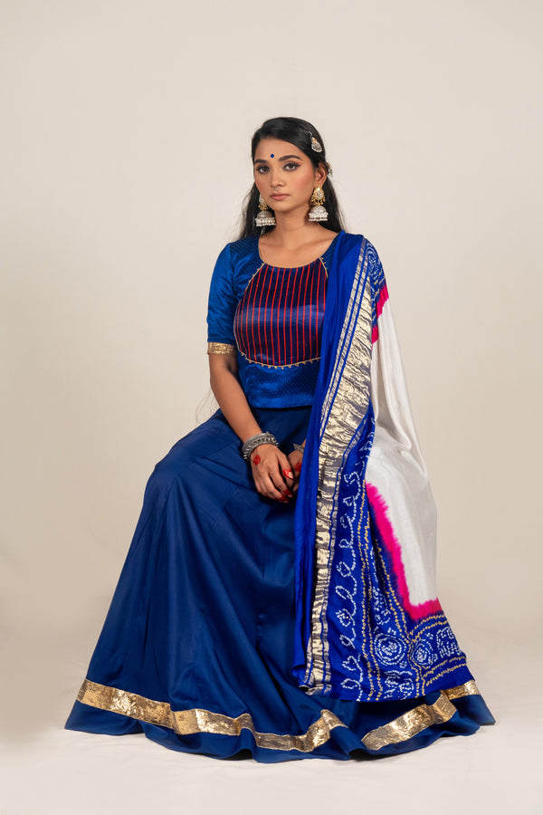 Deep Indigo Modal Silk Skirt – NavRas