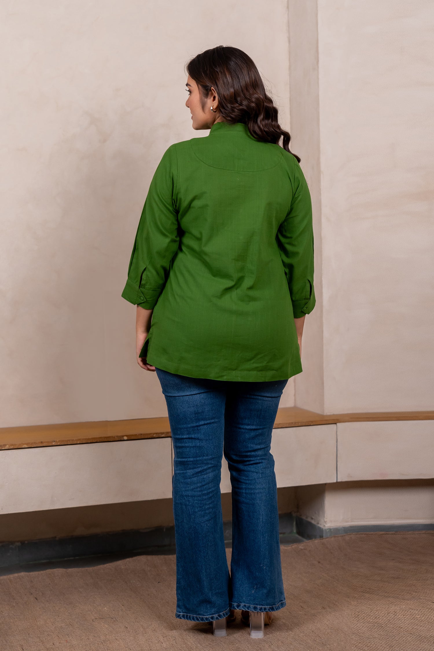 Ari Embroidery Shirt in Bright Green – Sutra