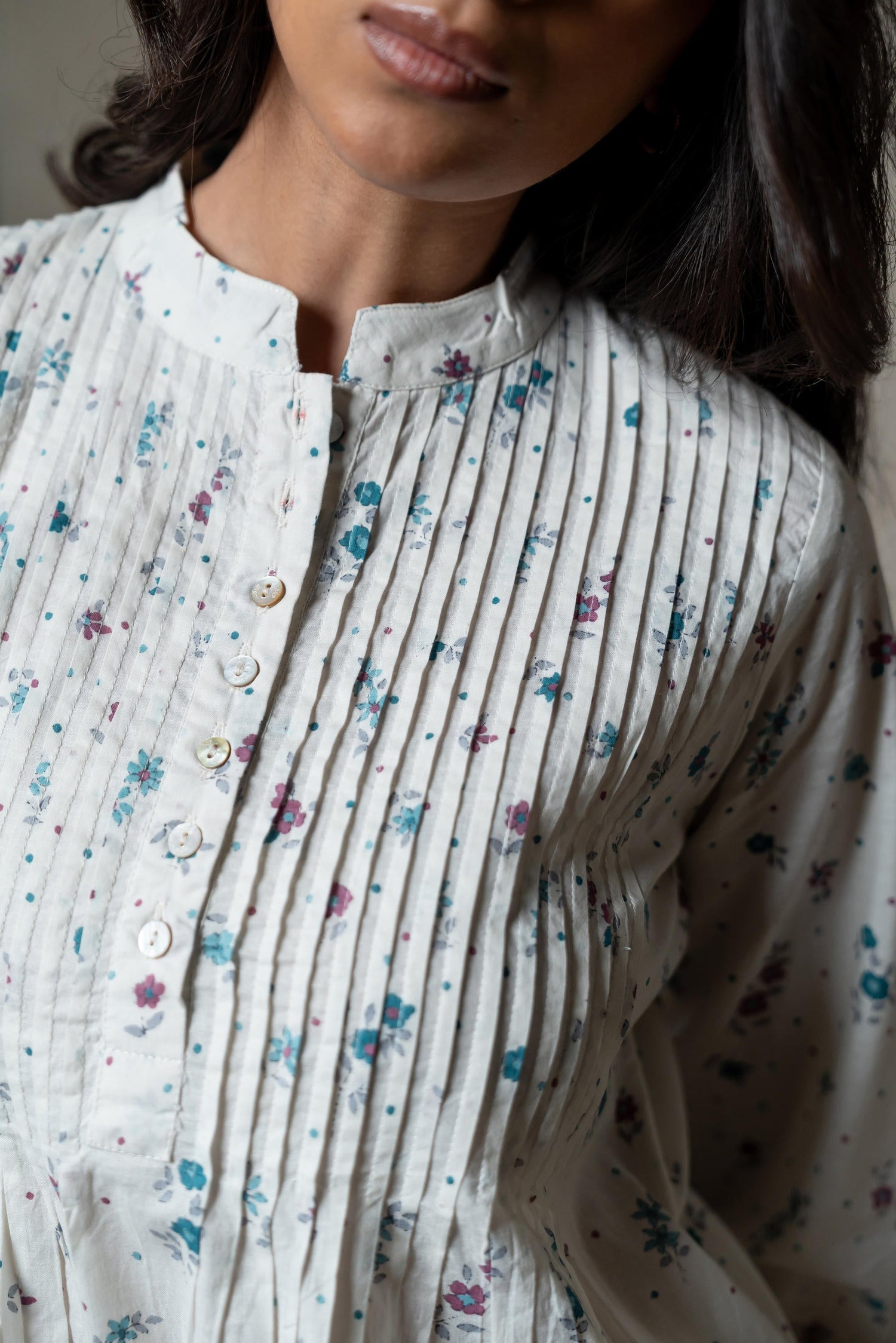 Aabha White Printed Cotton Kurta | Ray-ethnic