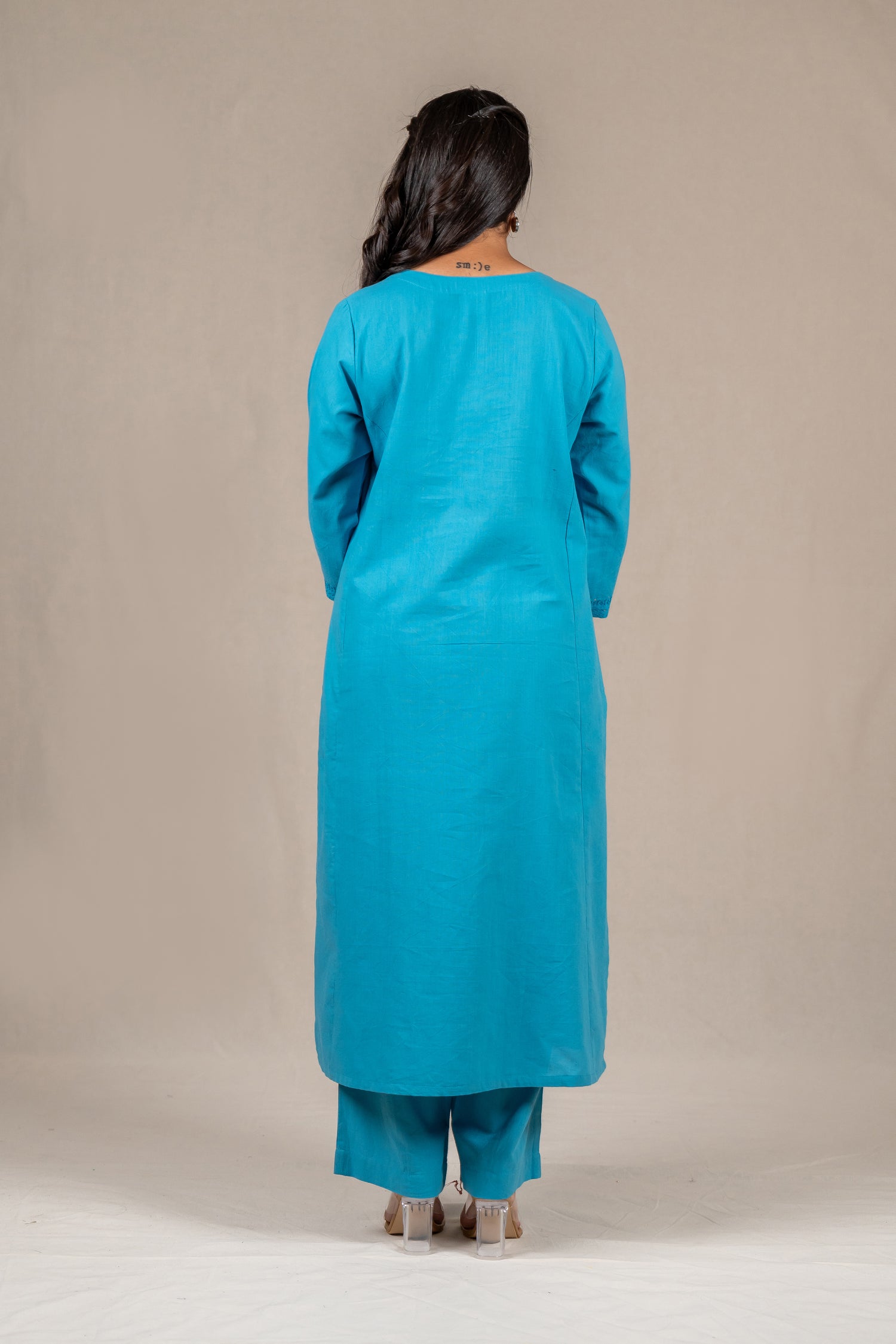 Sky Blue Ari Embroidered Kurta Set – Sutra