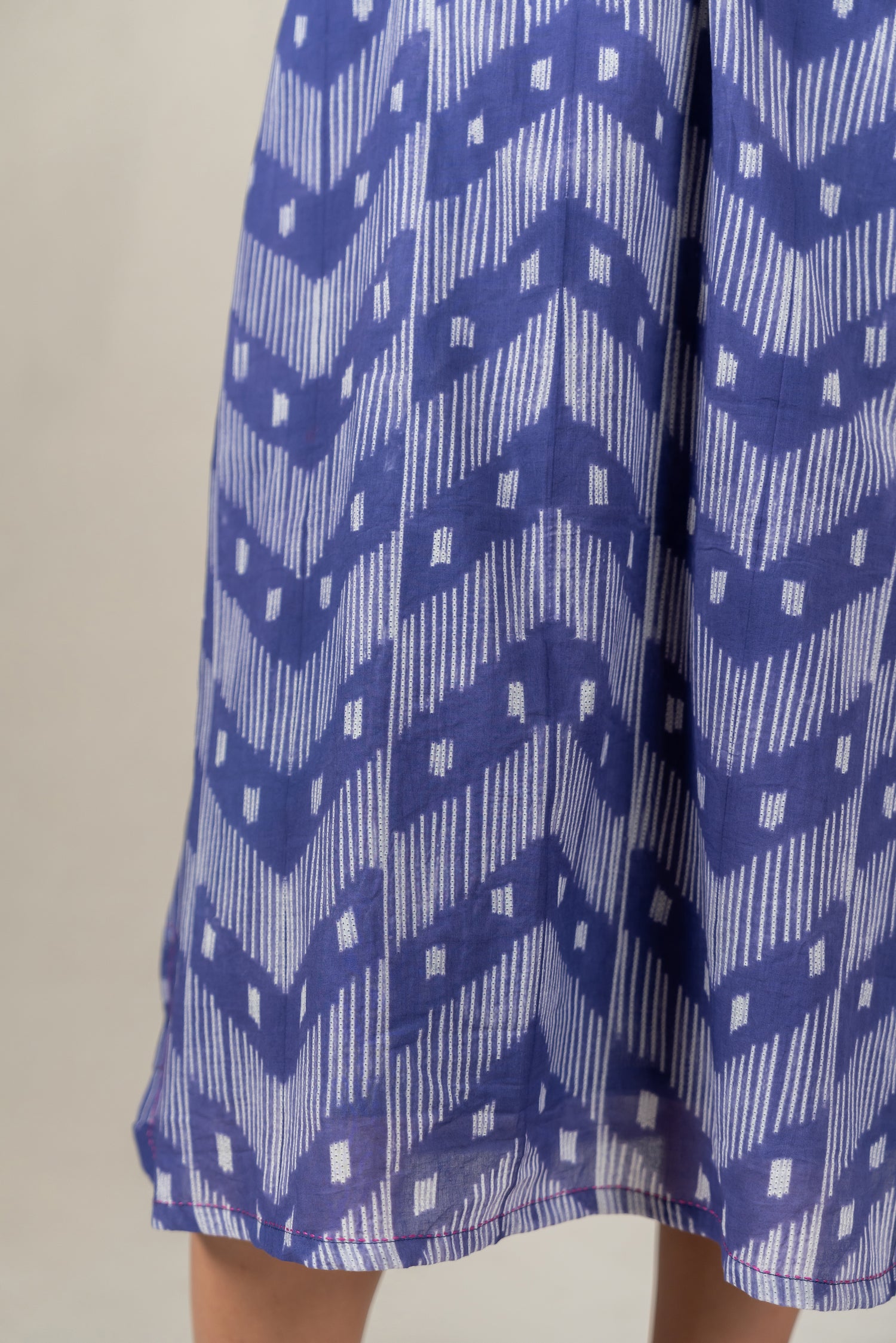 Indigo Shibori Tie-Dye Dress with Hand Embroidery – Amevara
