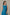 Hand Embroidered Handloom Cotton Dress with Floral Motifs in Teal Blue – Suchi