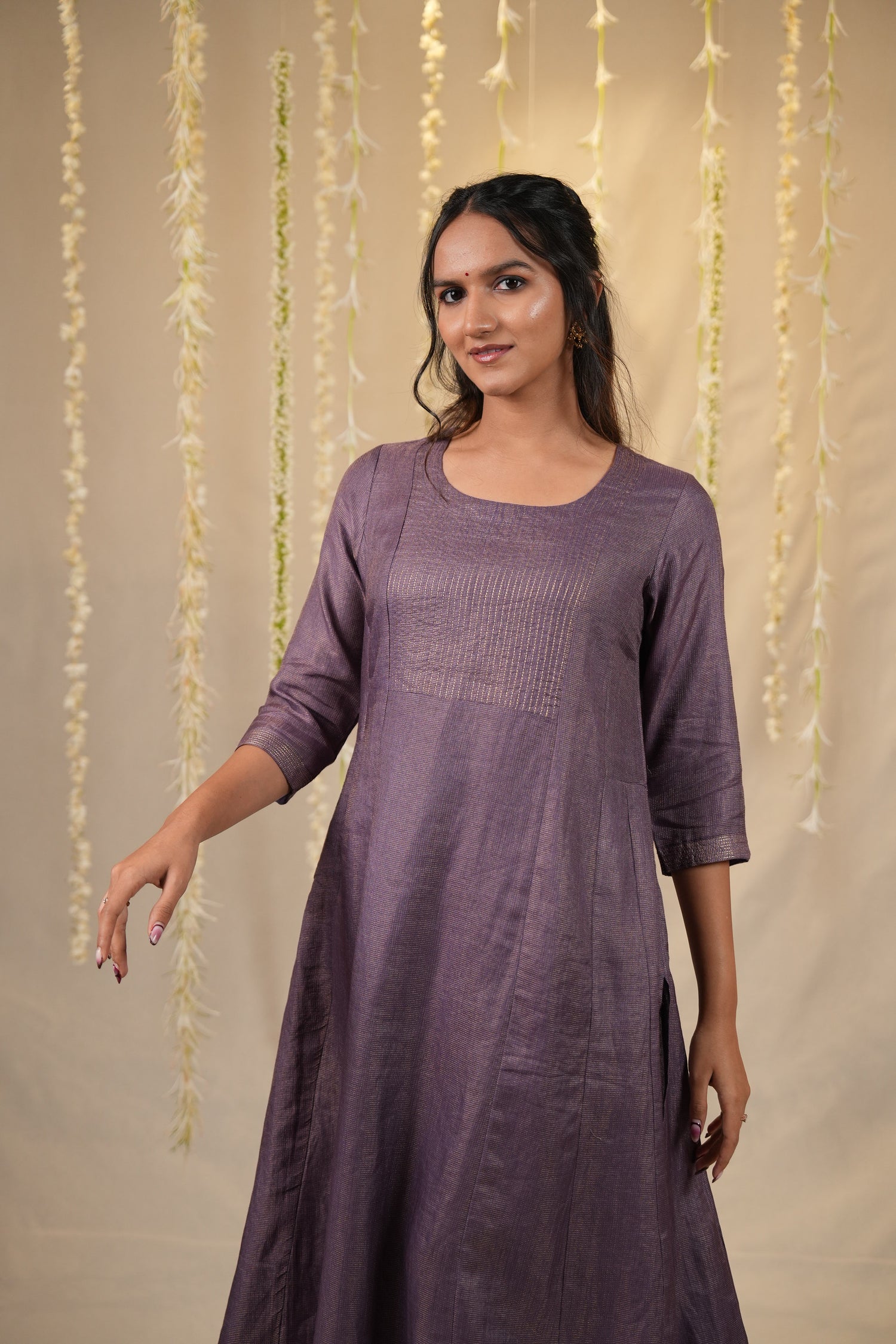 Ek Dor Checked Tissue Silk Kurta Set - Set of Three