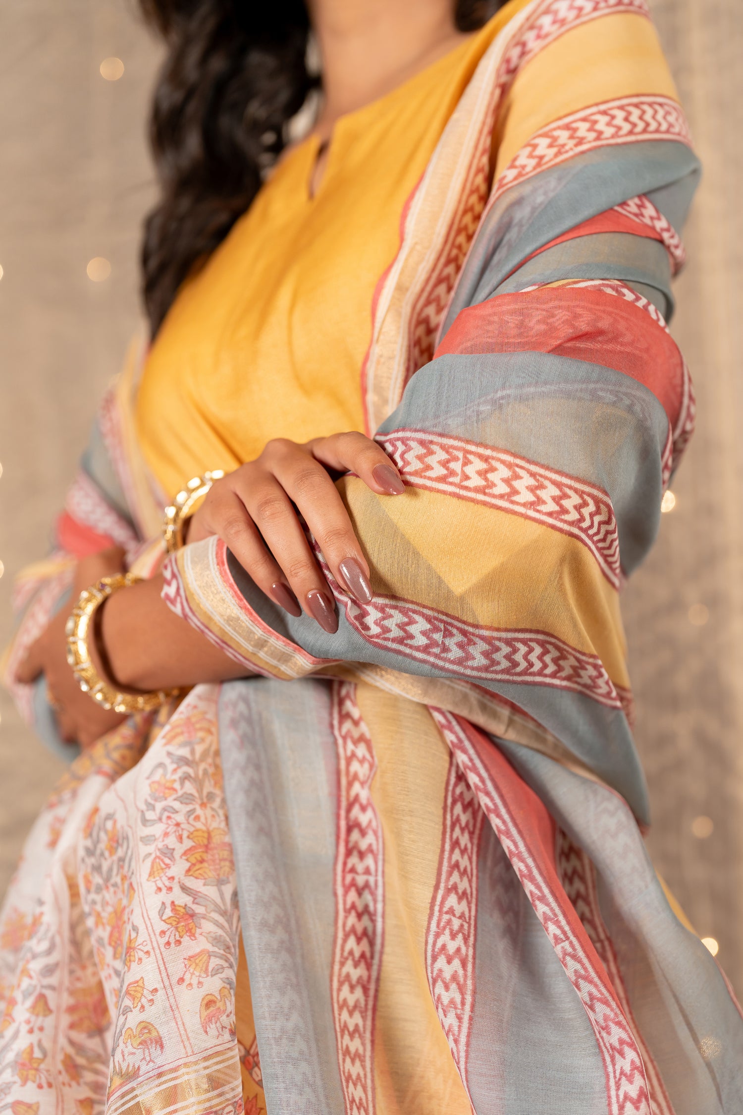 Chanderi Silk Dupatta – The Ira Collection by Ray Ethnic