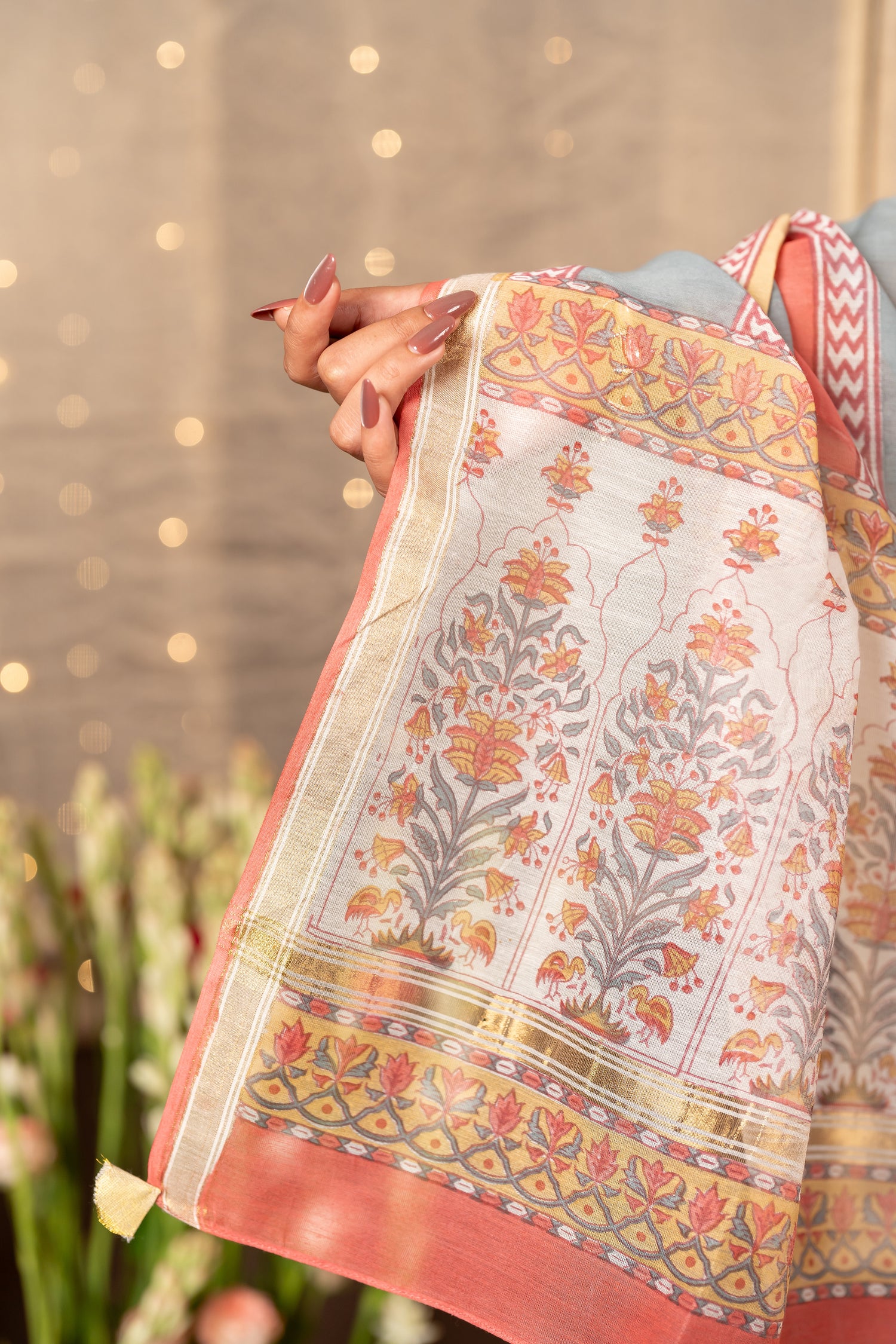 Chanderi Silk Dupatta – The Ira Collection by Ray Ethnic