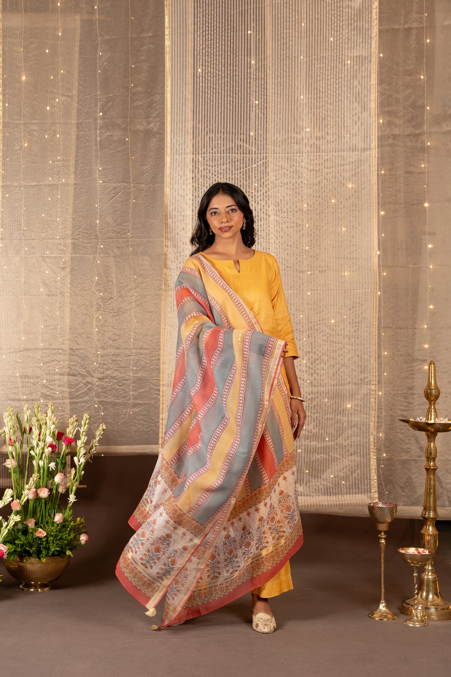 Chanderi Silk Dupatta – The Ira Collection by Ray Ethnic