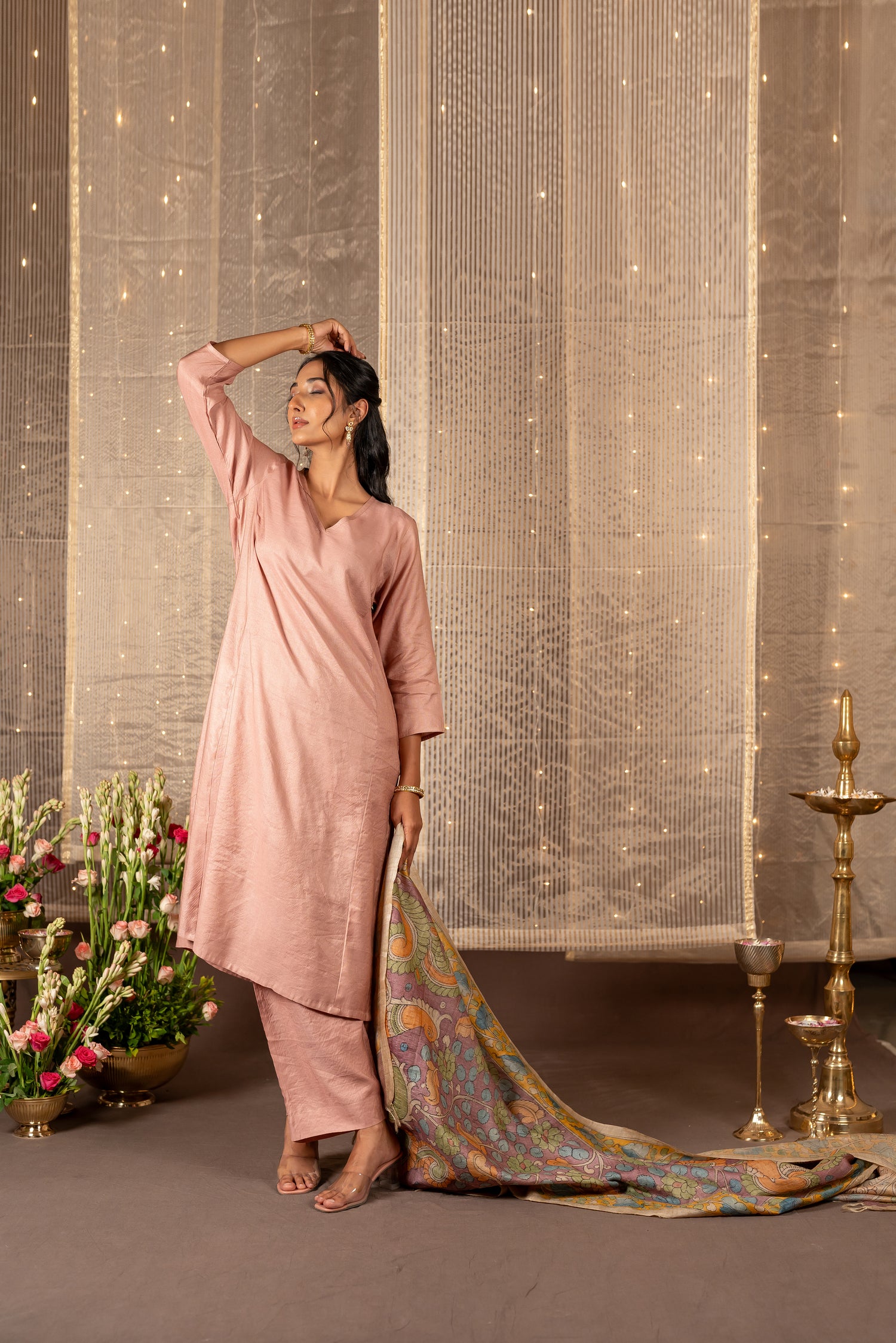 Ray Ethnic The Ira - Hand-Painted Tasar Dupatta