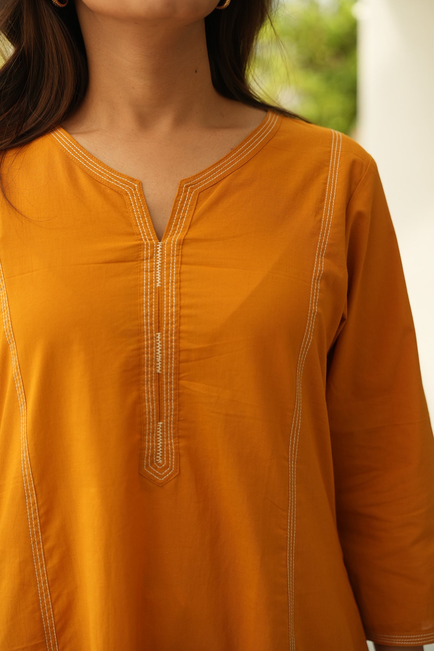 Saral Yellow Cotton Kurta | Ray-ethnic