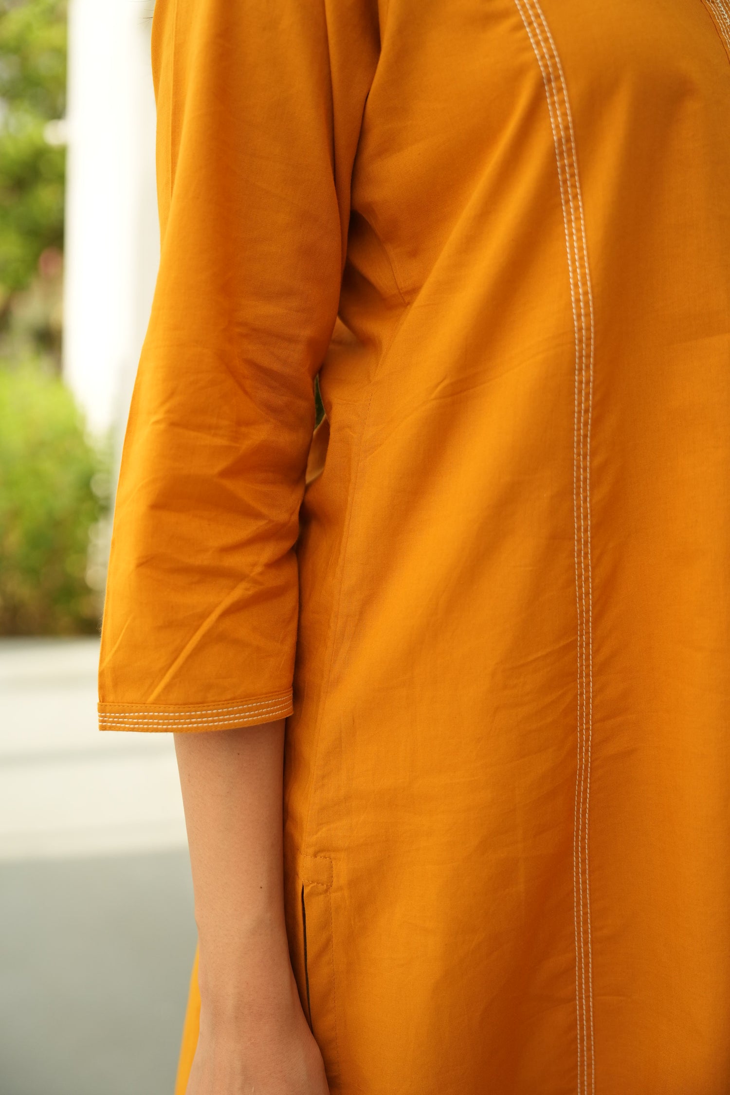 Saral Yellow Cotton Kurta | Ray-ethnic