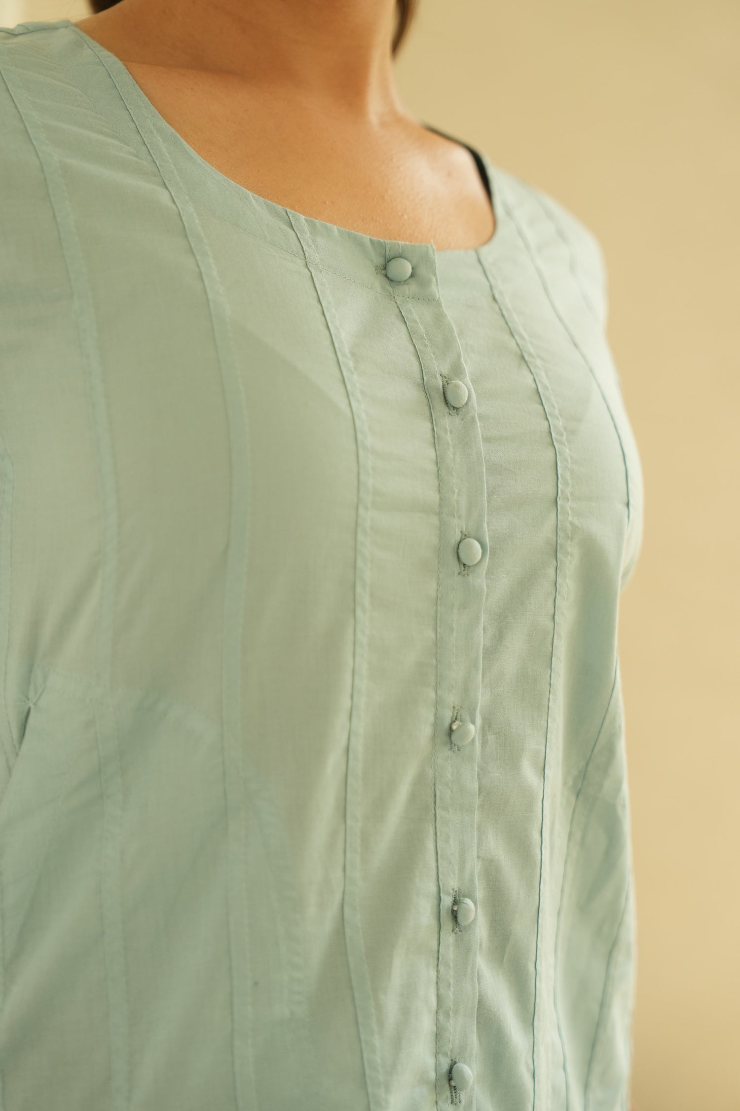 Light Blue Cotton Top | SARAL – Ray-ethnic