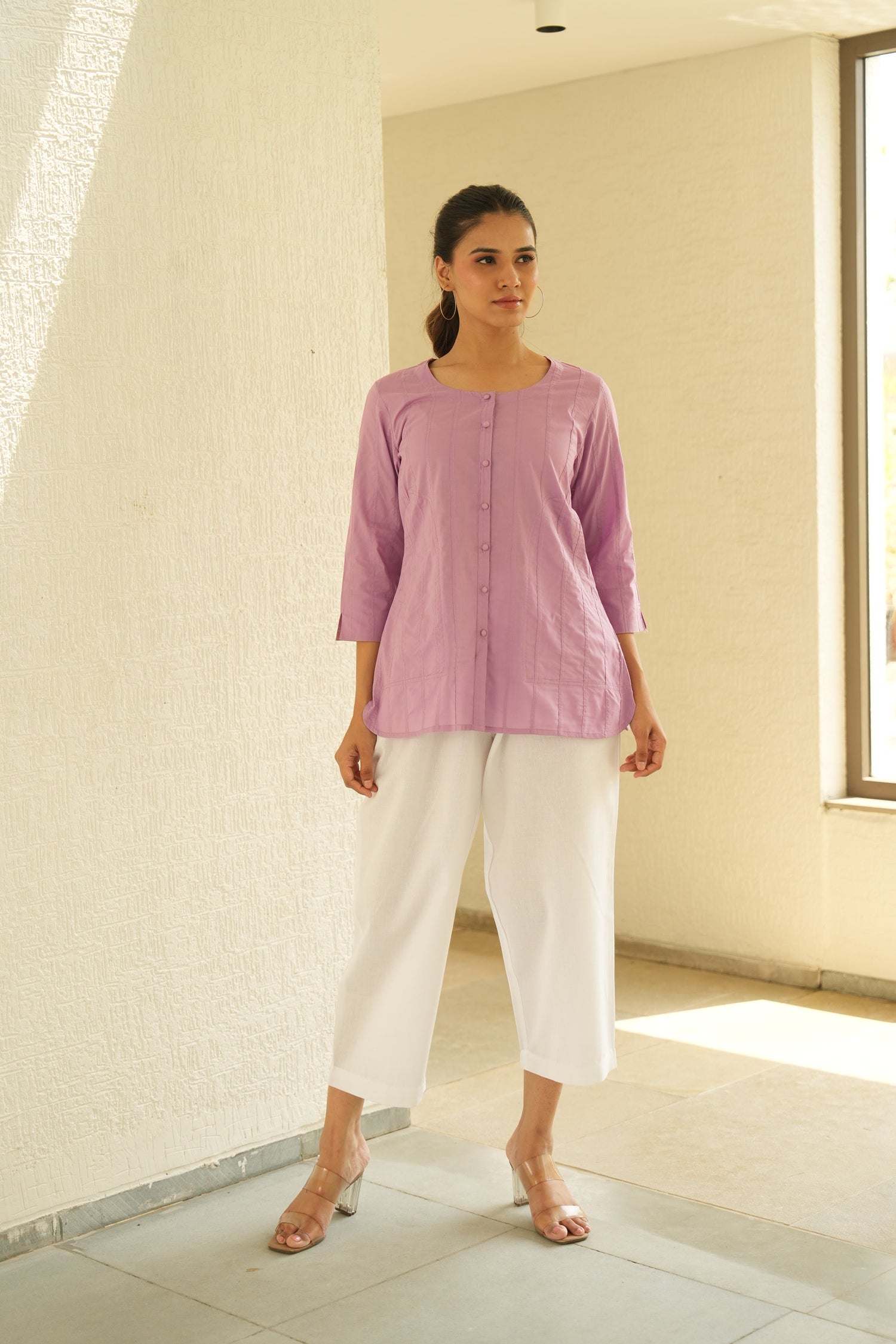 SARAL Pure Cotton Top | Ray-ethnic