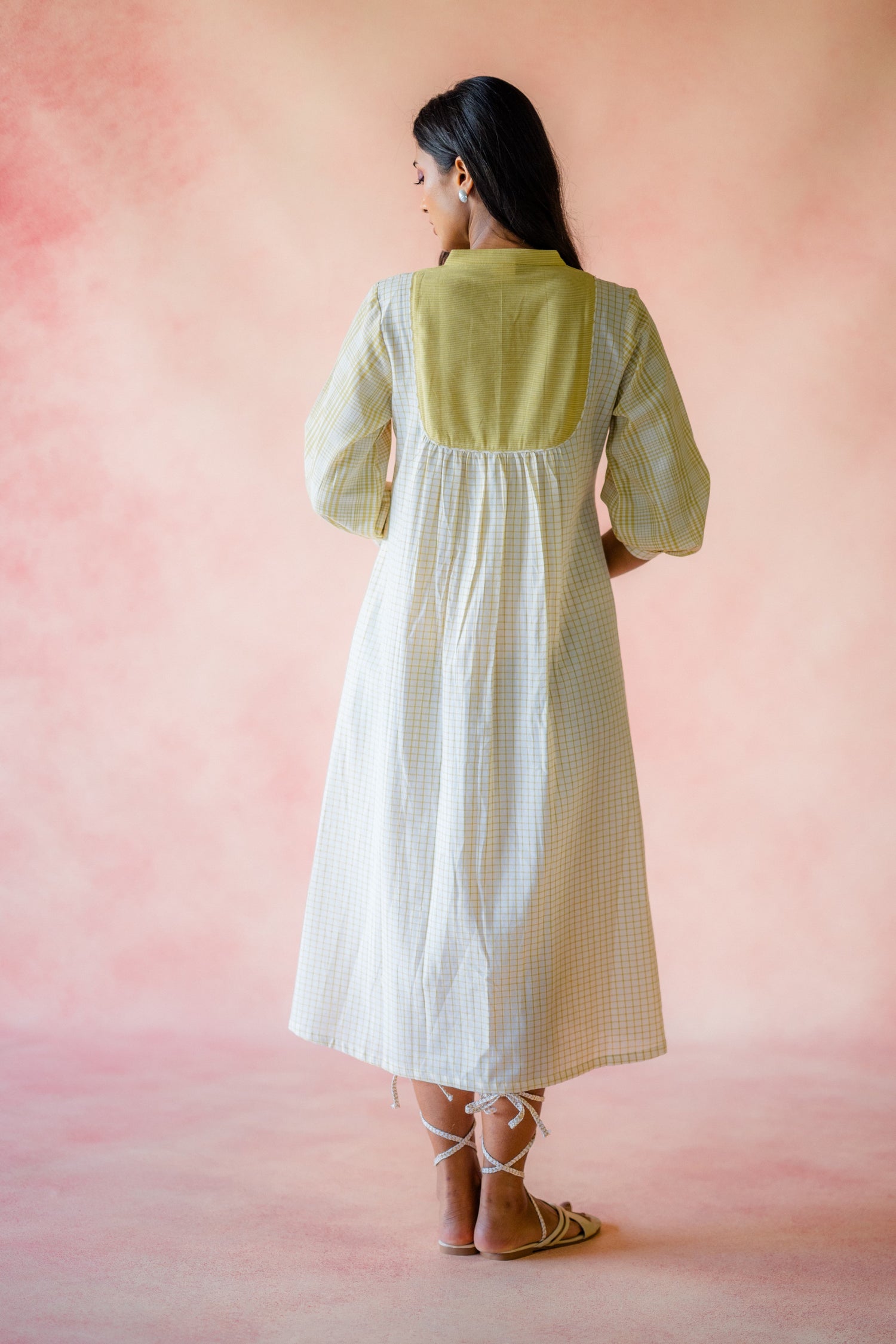 Indian Summer Green Handloom Dress | Ray-ethnic