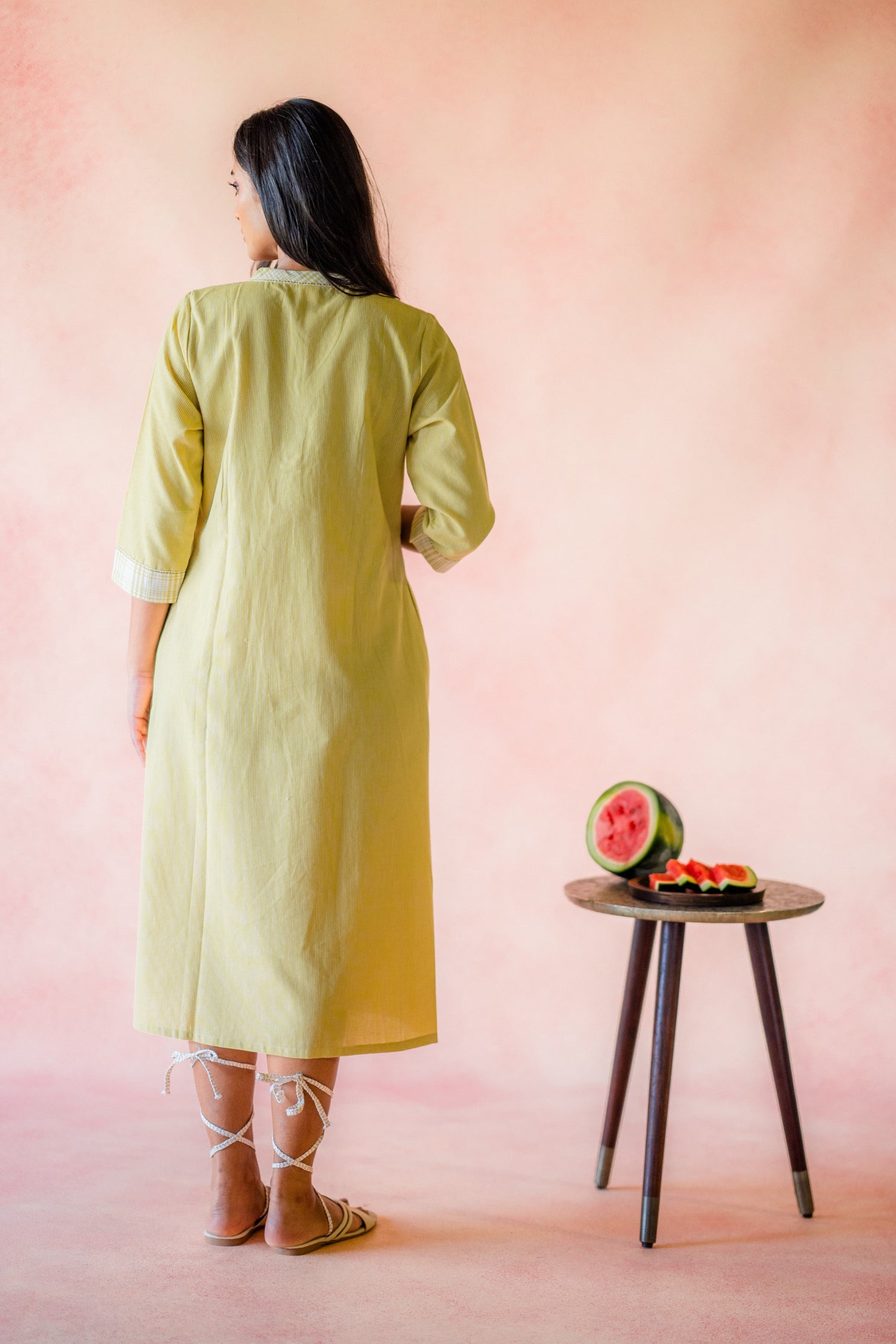 Indian Summer Green Handloom Dress | Ray-ethnic