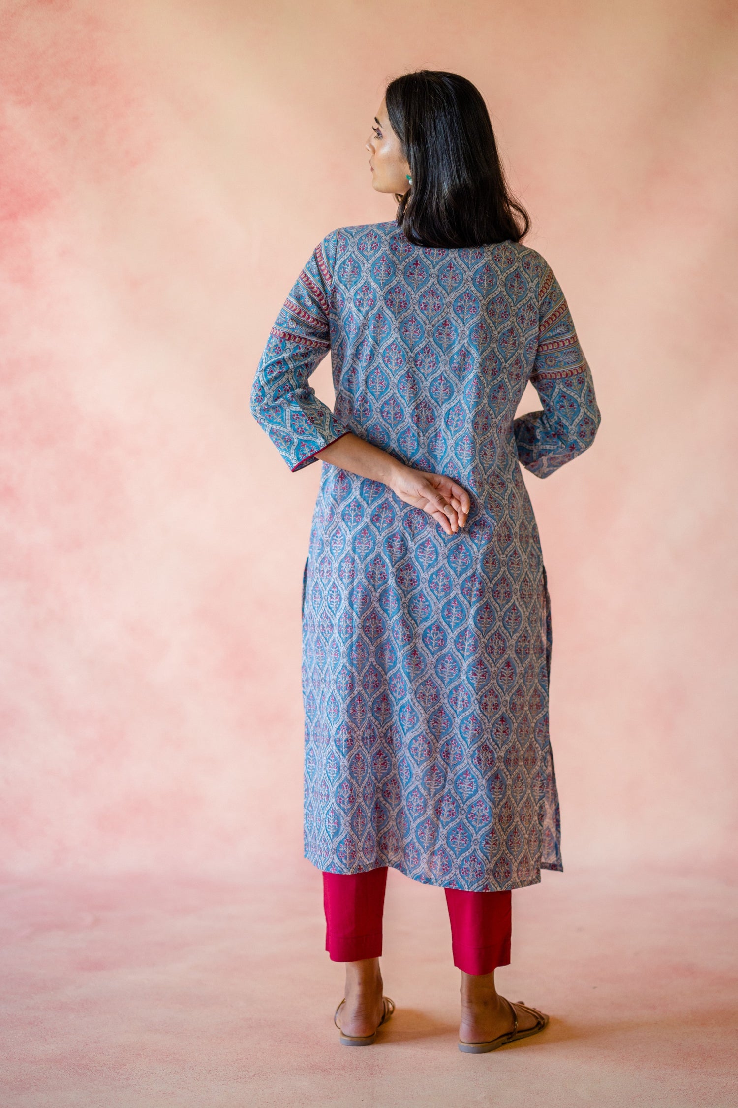 Indian Summer Blue Cotton Kurta | Ray-ethnic