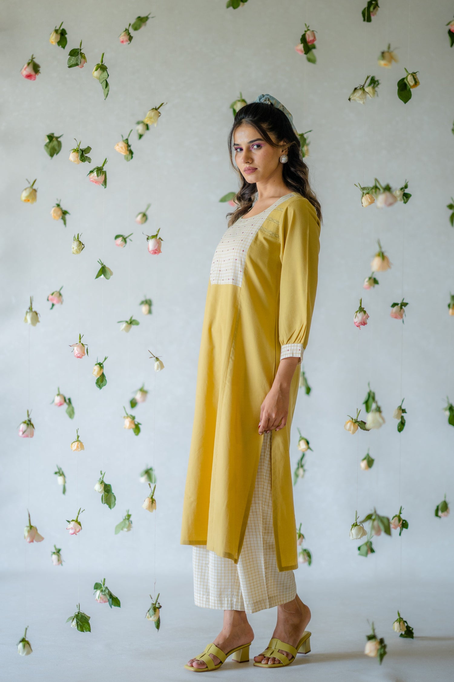Indian Summer Yellow Handloom Set of 2 | Ray-ethnic