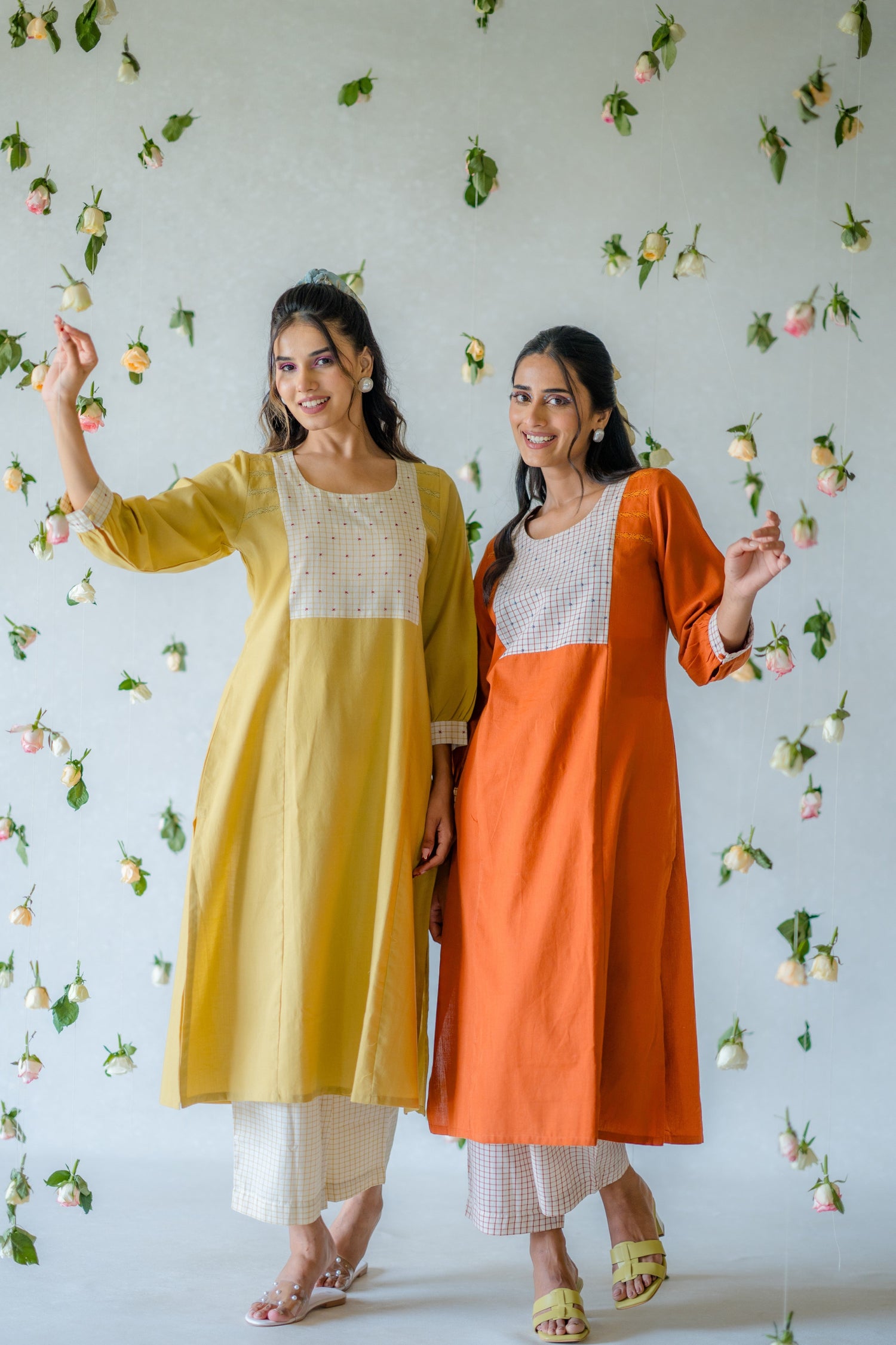 Indian Summer Yellow Handloom Set of 2 | Ray-ethnic