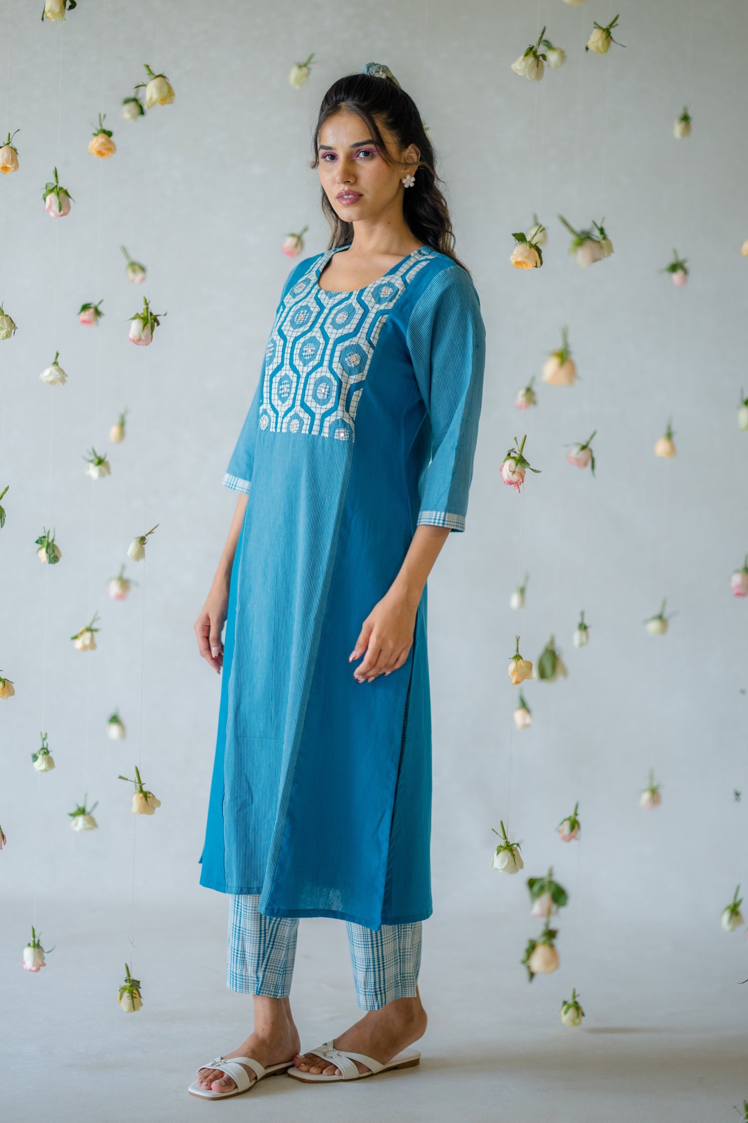Indian Summer Turquiose Handloom Set of 2 | Ray-ethnic