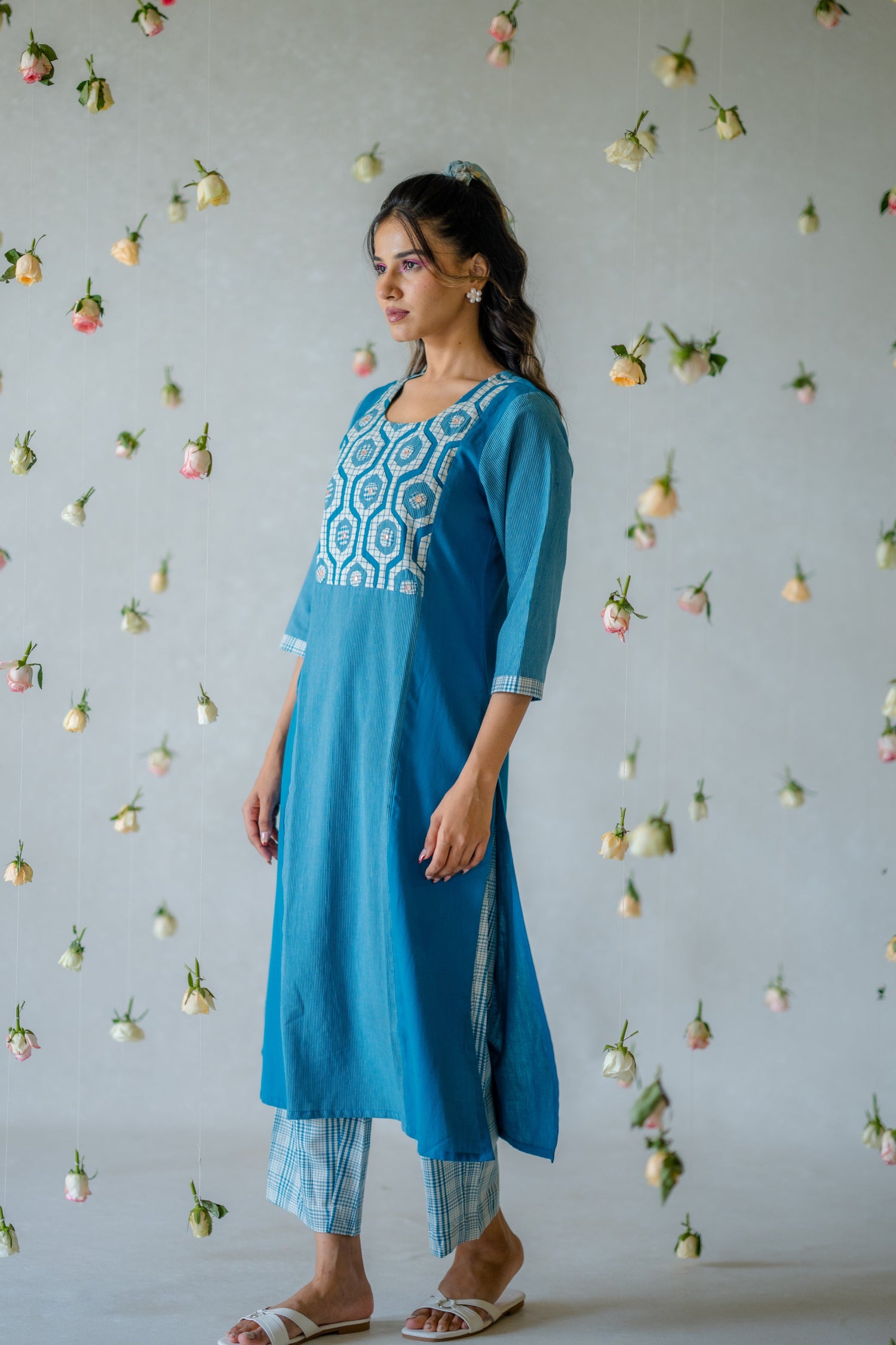 Indian Summer Turquiose Handloom Set of 2 | Ray-ethnic