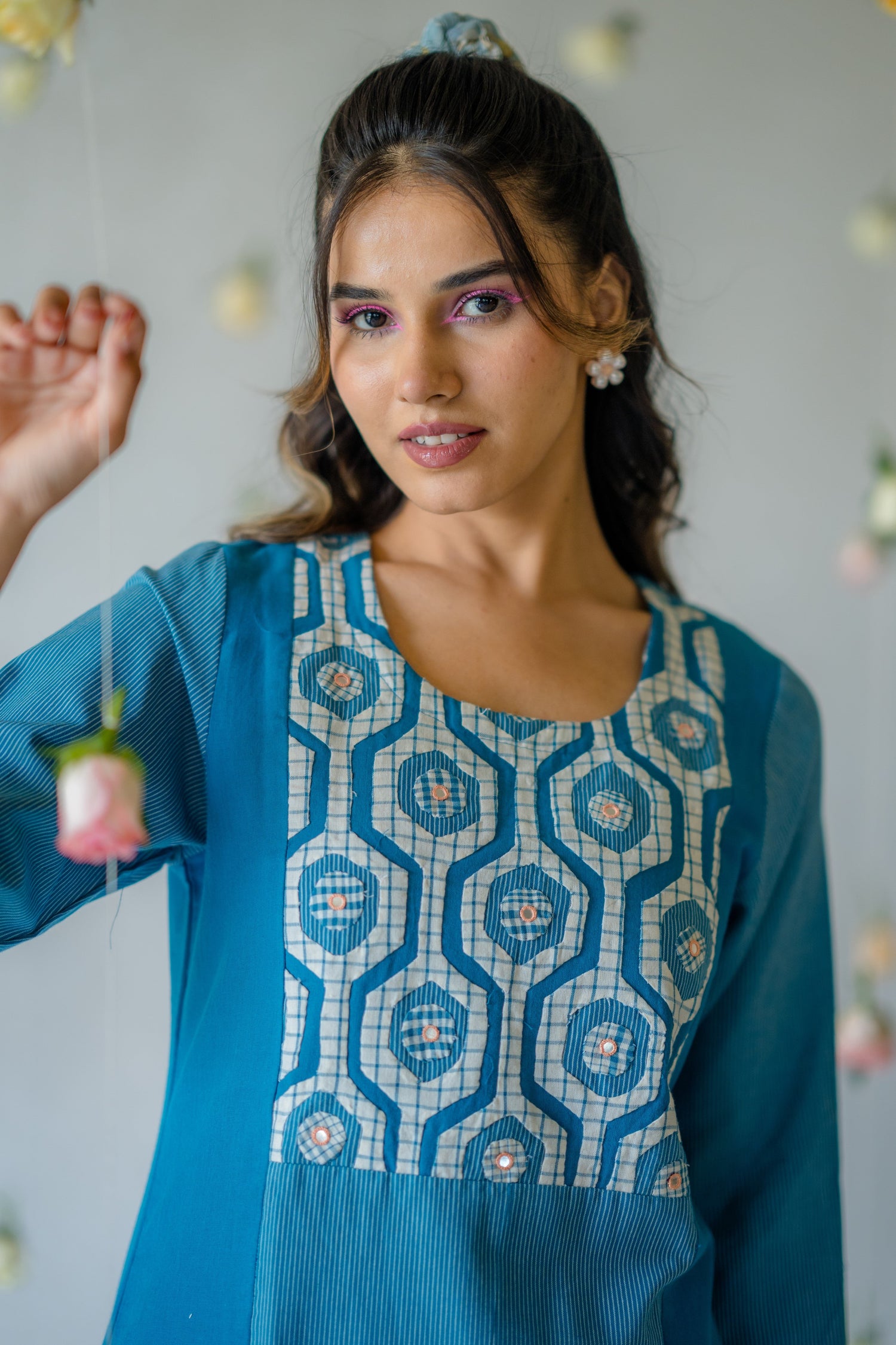 Indian Summer Turquiose Handloom Set of 2 | Ray-ethnic