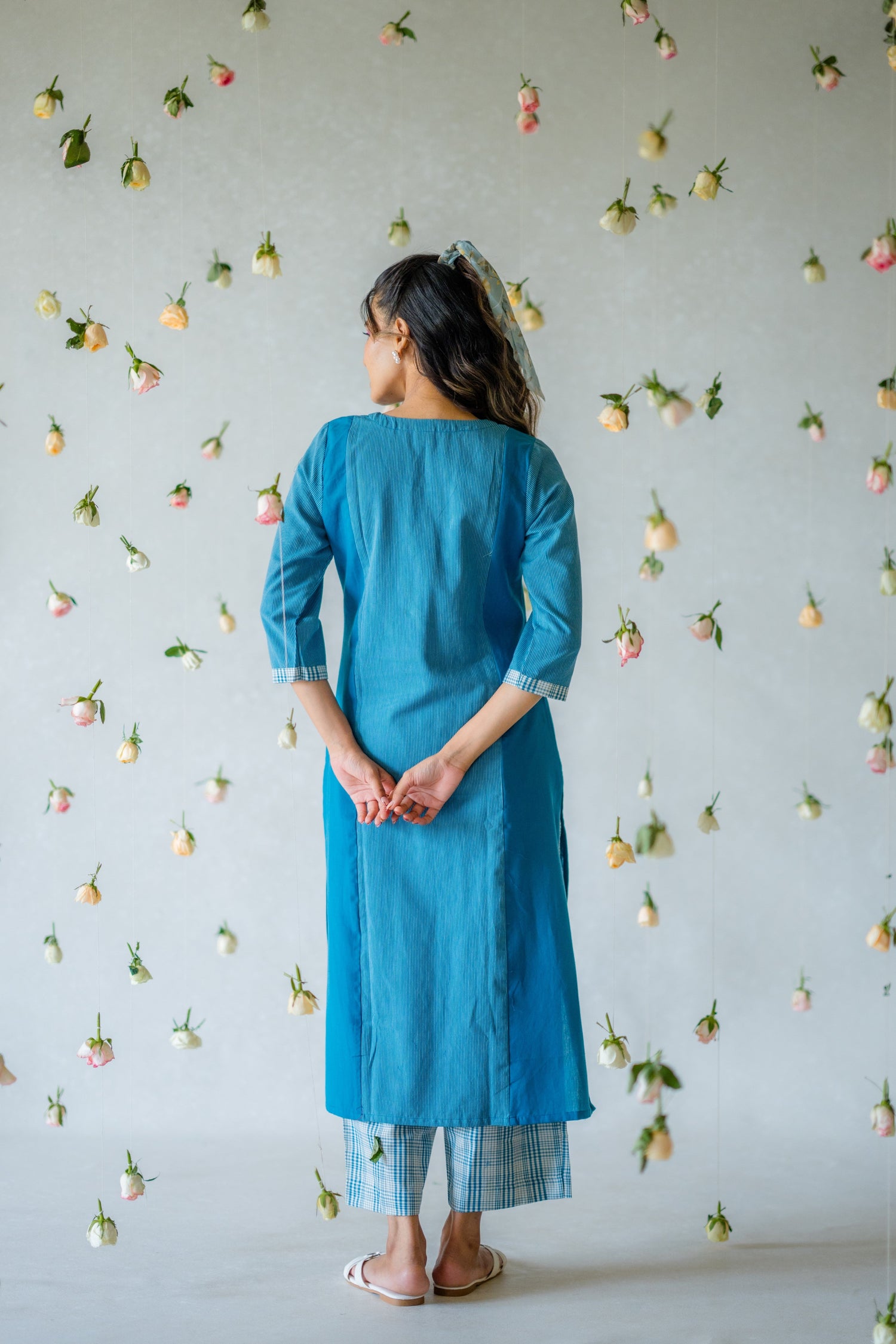 Indian Summer Turquiose Handloom Set of 2 | Ray-ethnic