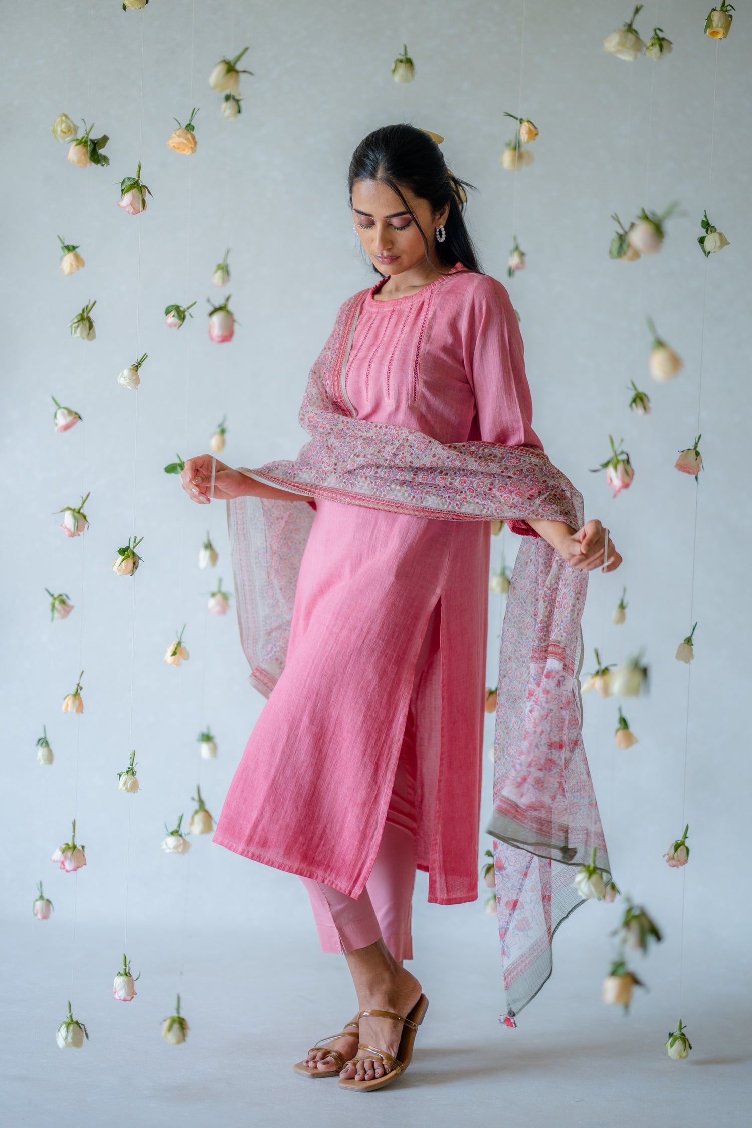 Indian Summer Pink Overdyed Cotton Kurta  | Ray-ethnic