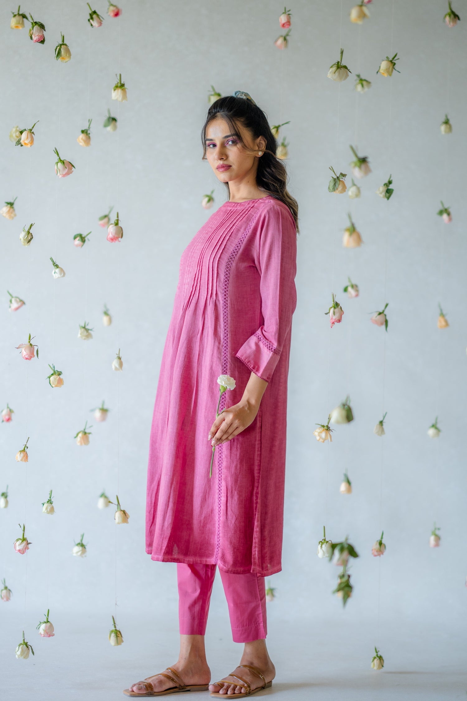 Indian Summer Pink Overdyed Cotton Kurta | Ray-ethnic