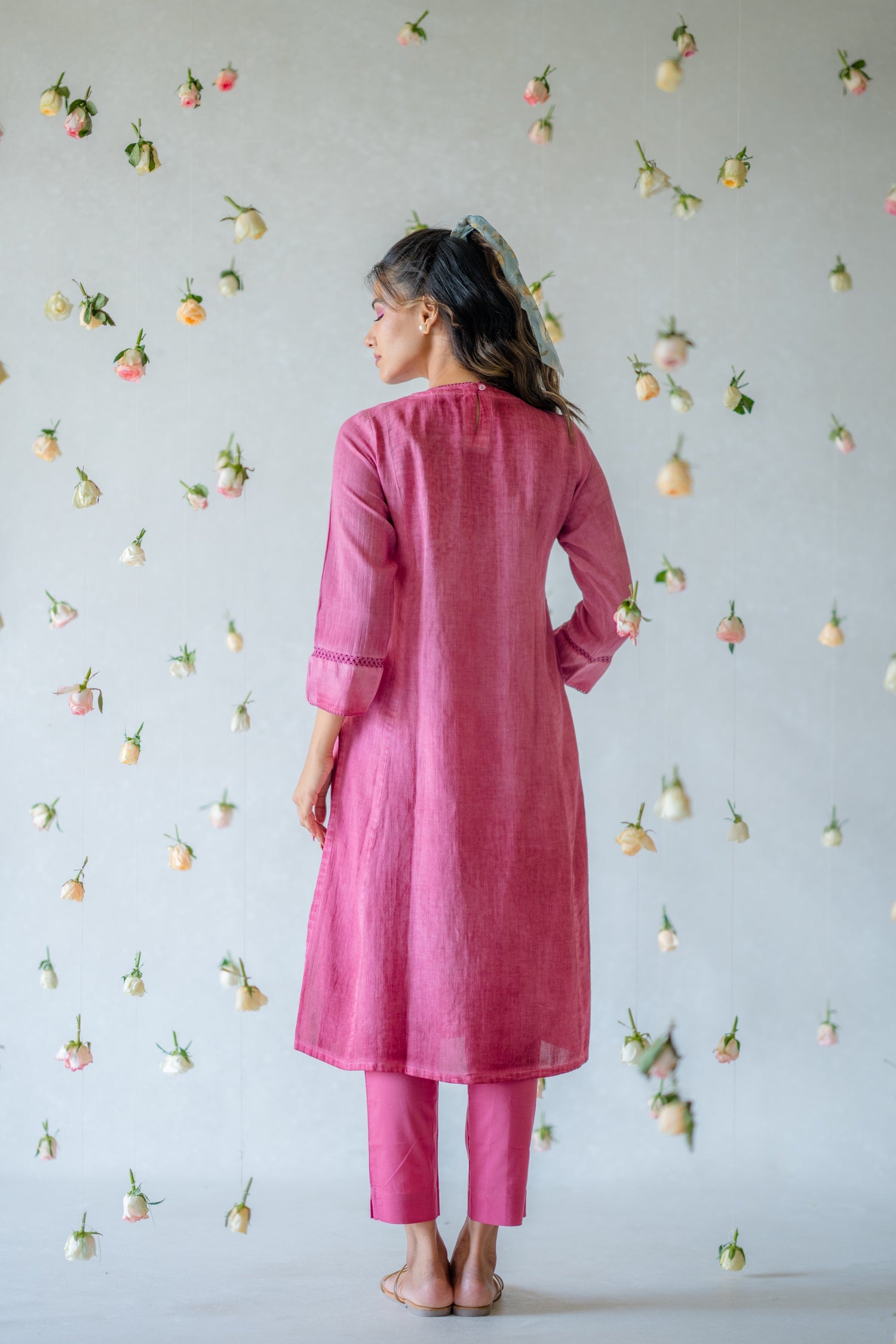 Indian Summer Pink Overdyed Cotton Kurta | Ray-ethnic