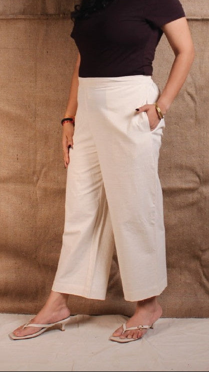 Natural Cotton Easy Pants for Women | Ray Ethnic