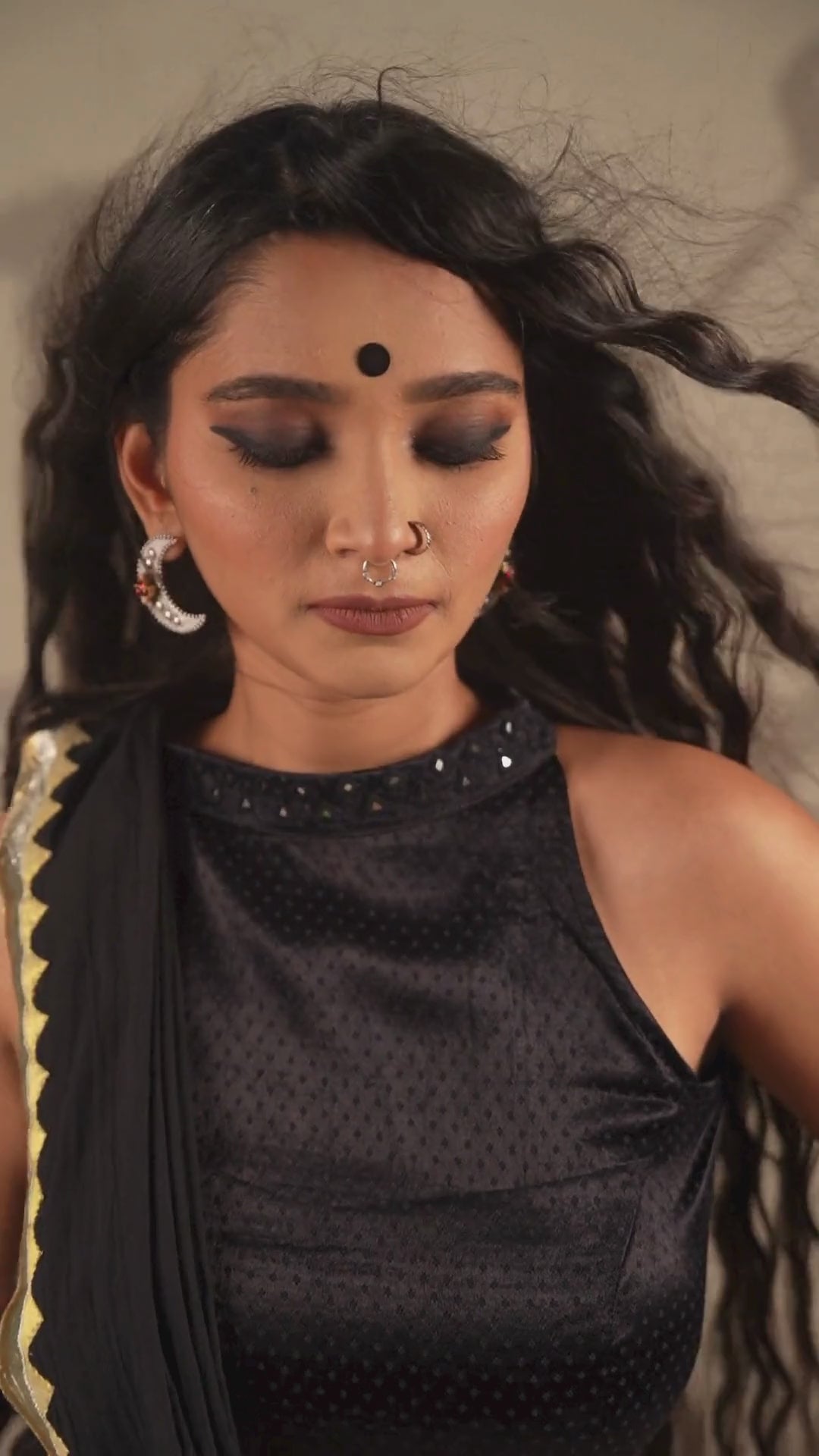 Black Mashroo Blouse with Handcrafted Embroidery – NavRas
