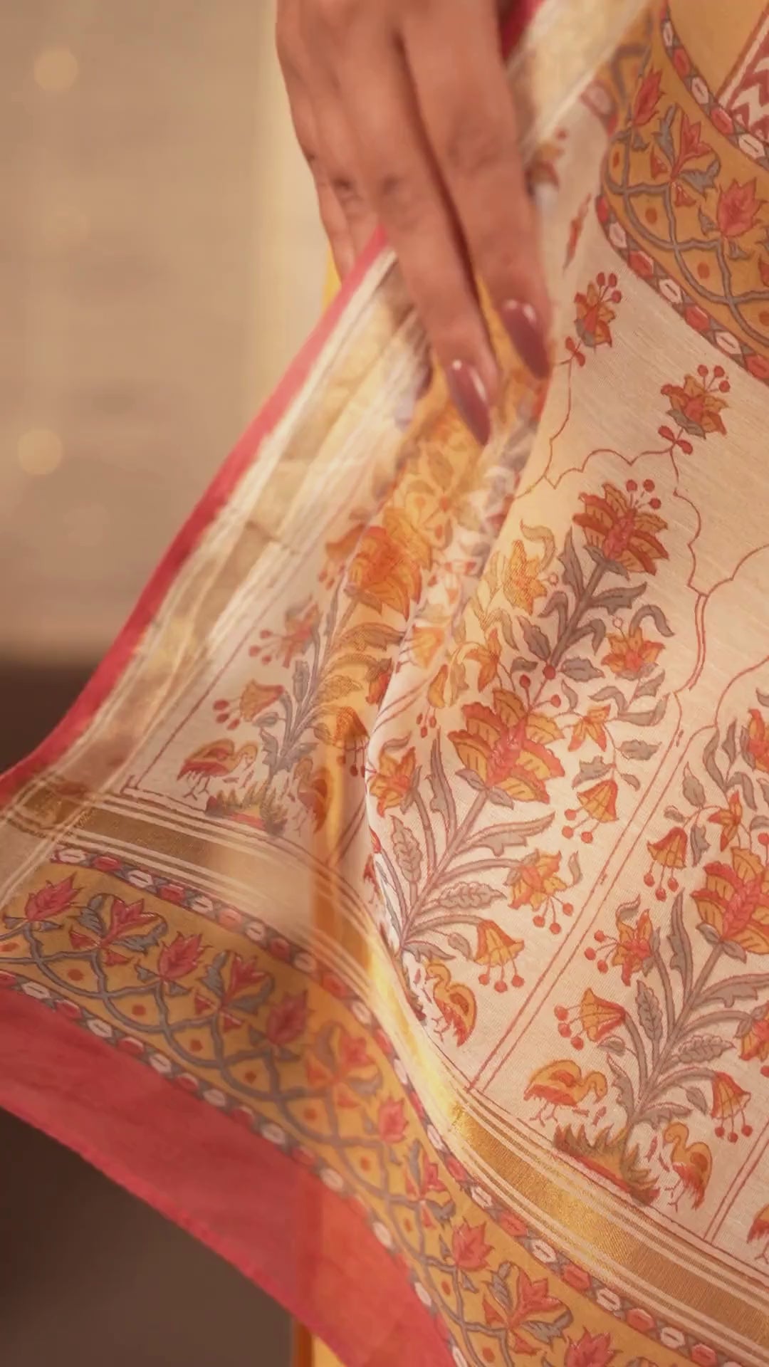Chanderi Silk Dupatta – The Ira Collection by Ray Ethnic
