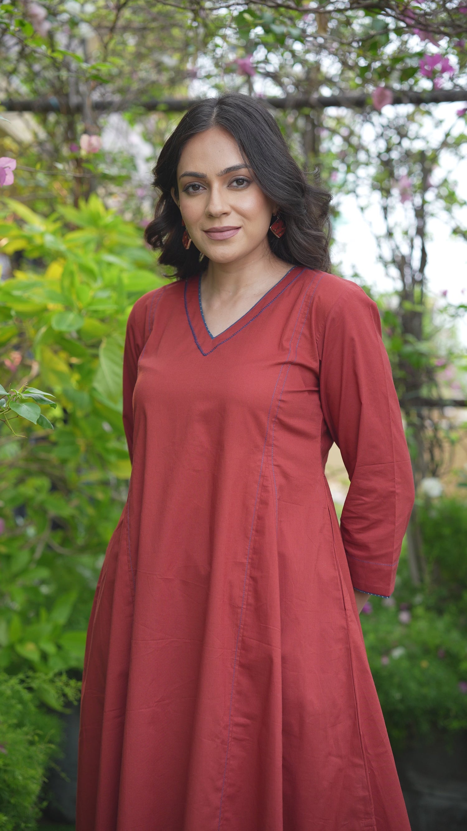 Aakaar Rust Ajarakh Cotton Set Of 2 | Ray-ethnic