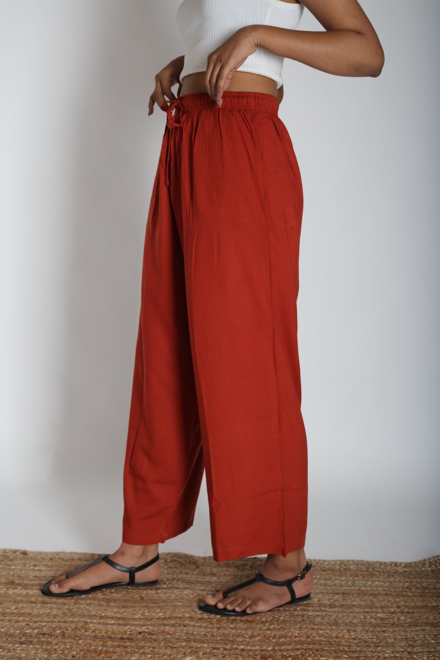 Loose Viscose Pants | Ray-Ethnic
