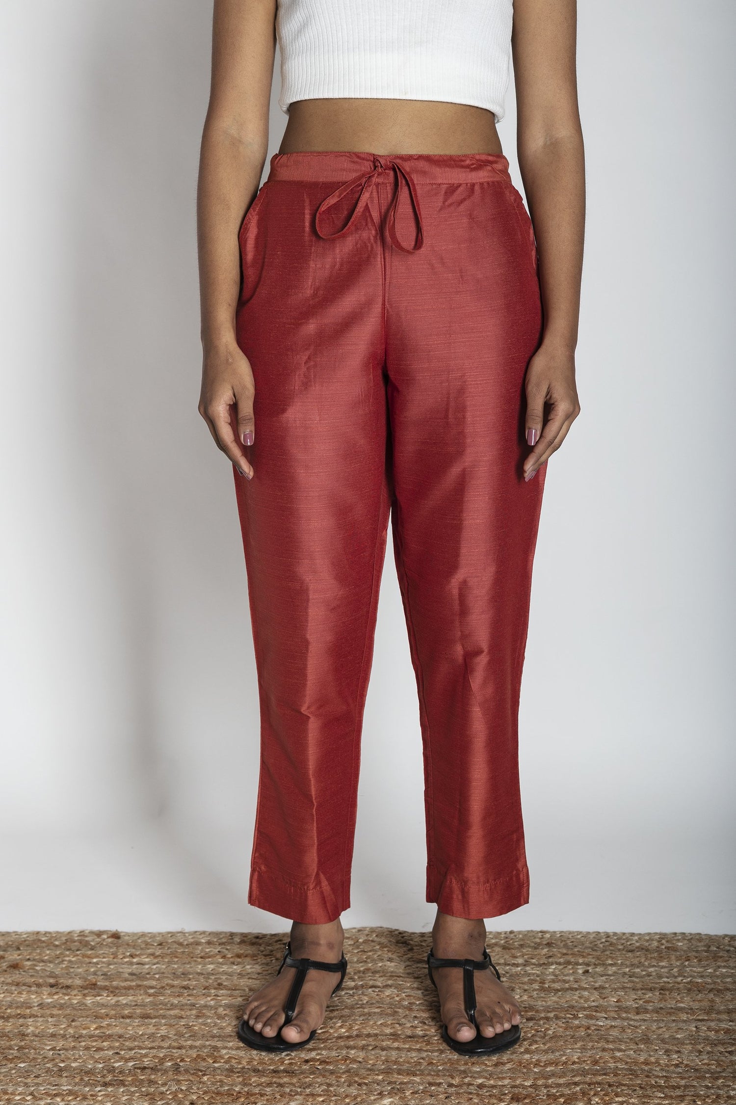 Slub Silk Pants | Ray-Ethnic