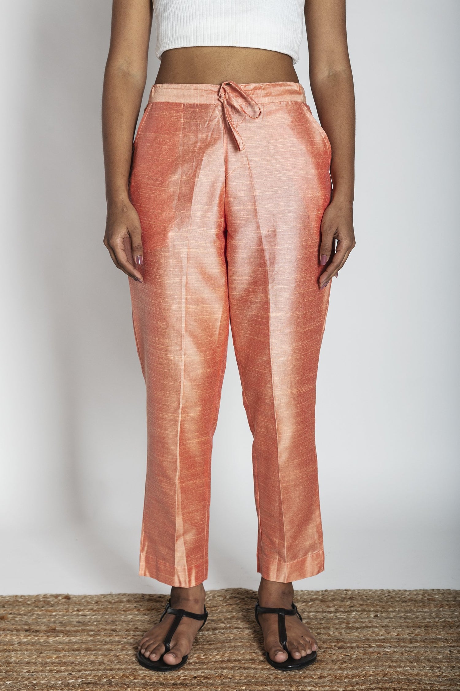 Slub Silk Pants | Ray-Ethnic
