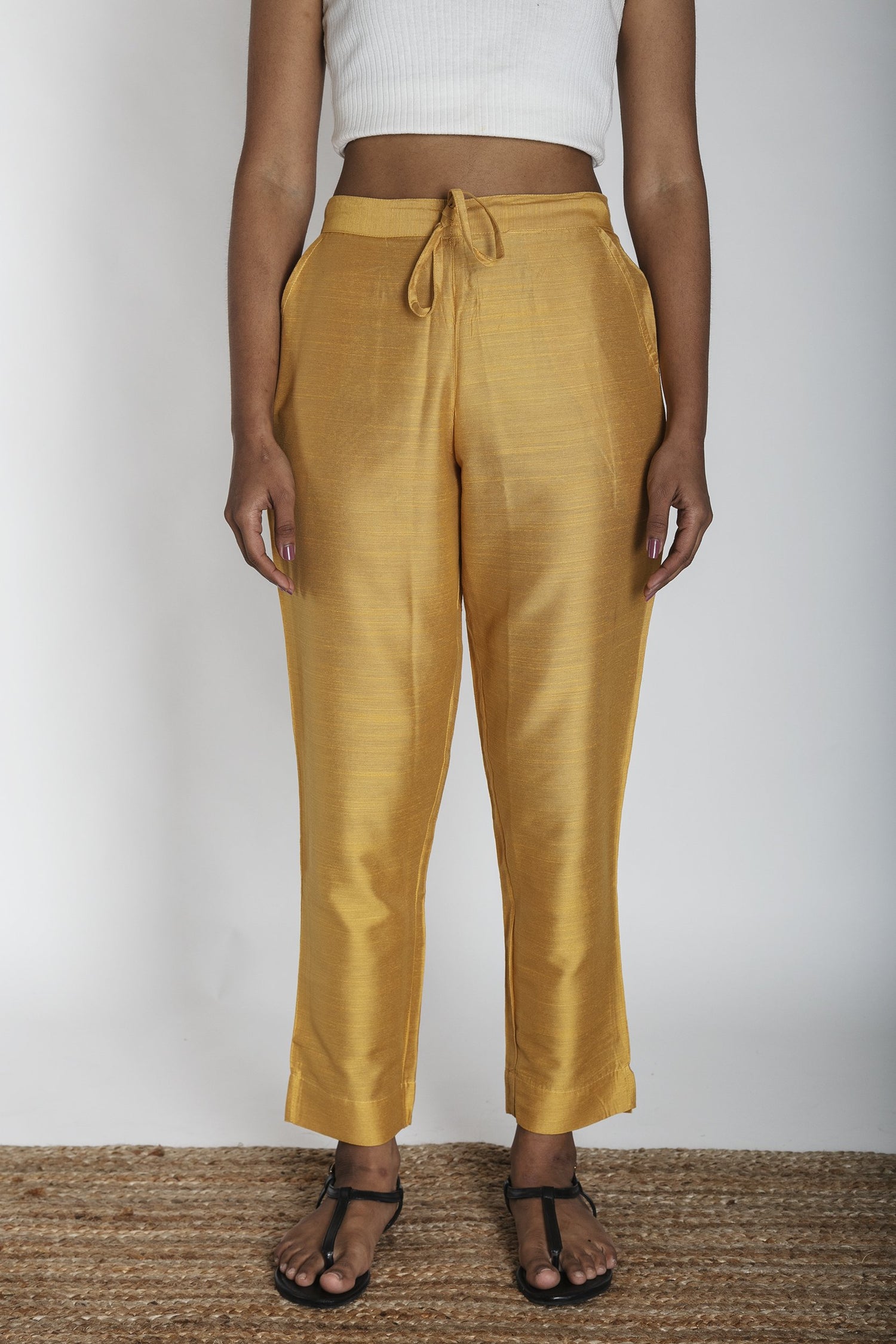 Slub Silk Pants | Ray-Ethnic