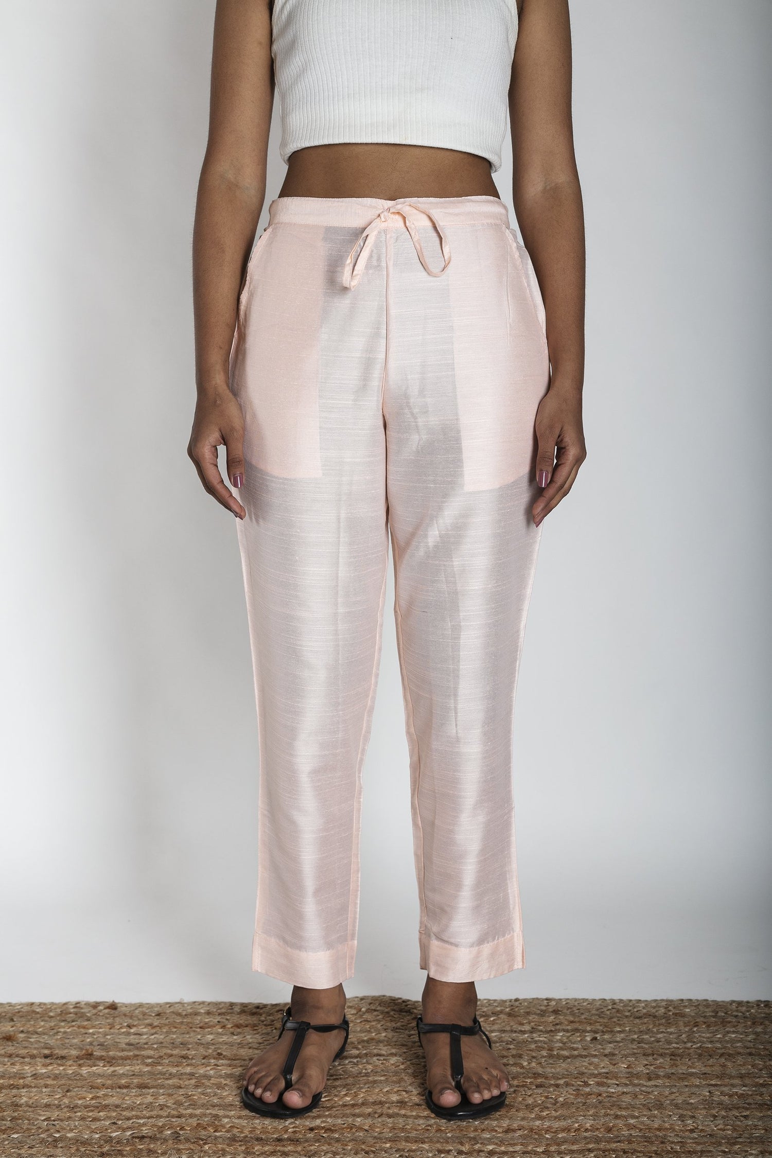 Slub Silk Pants | Ray-Ethnic