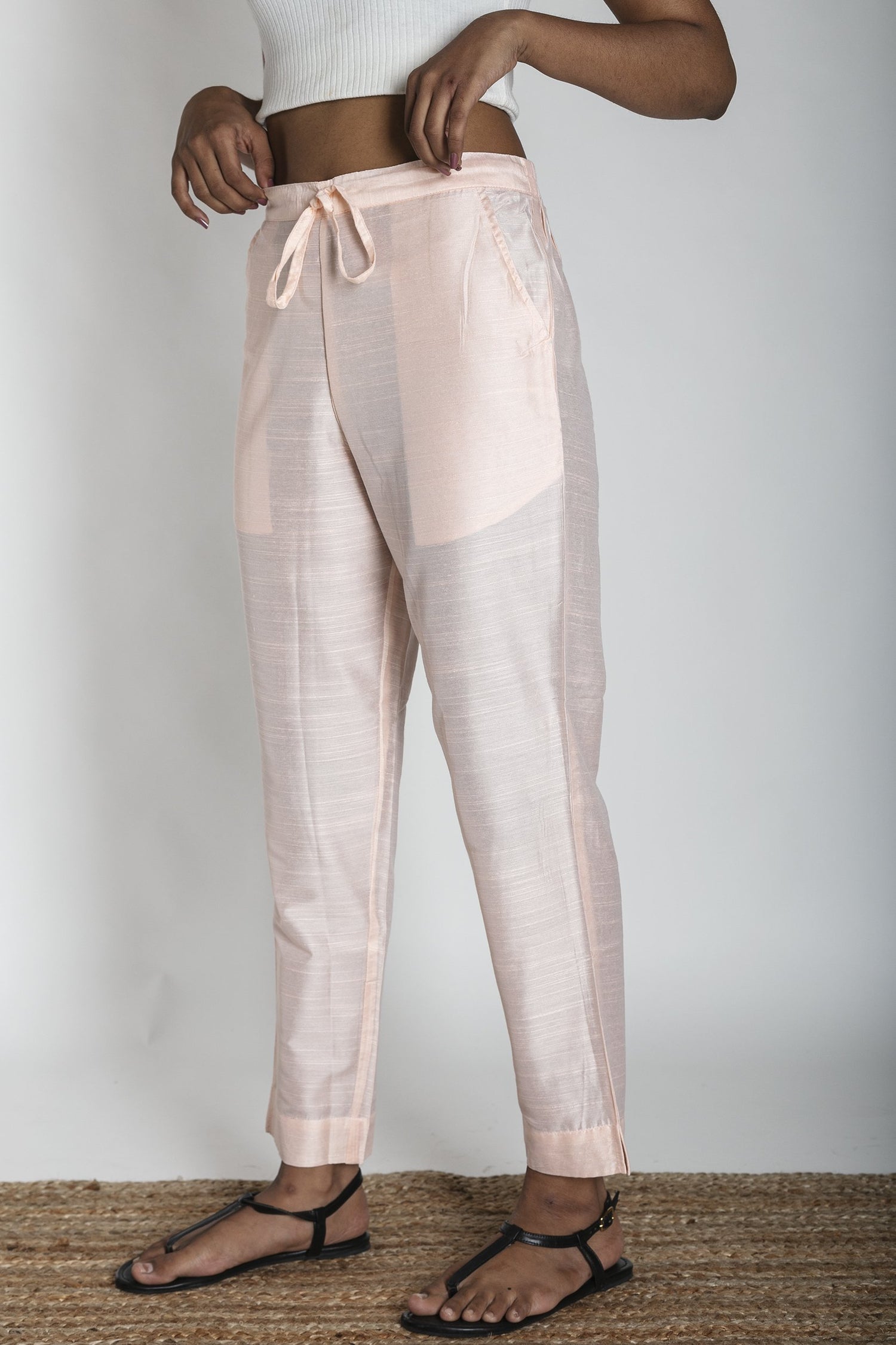 Slub Silk Pants | Ray-Ethnic