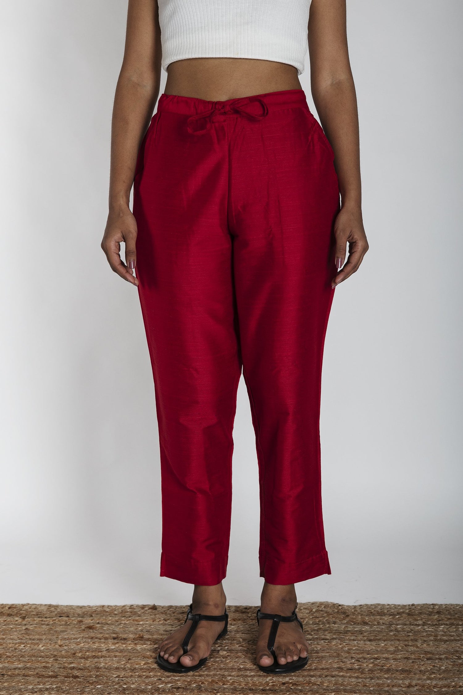 Slub Silk Pants | Ray-Ethnic