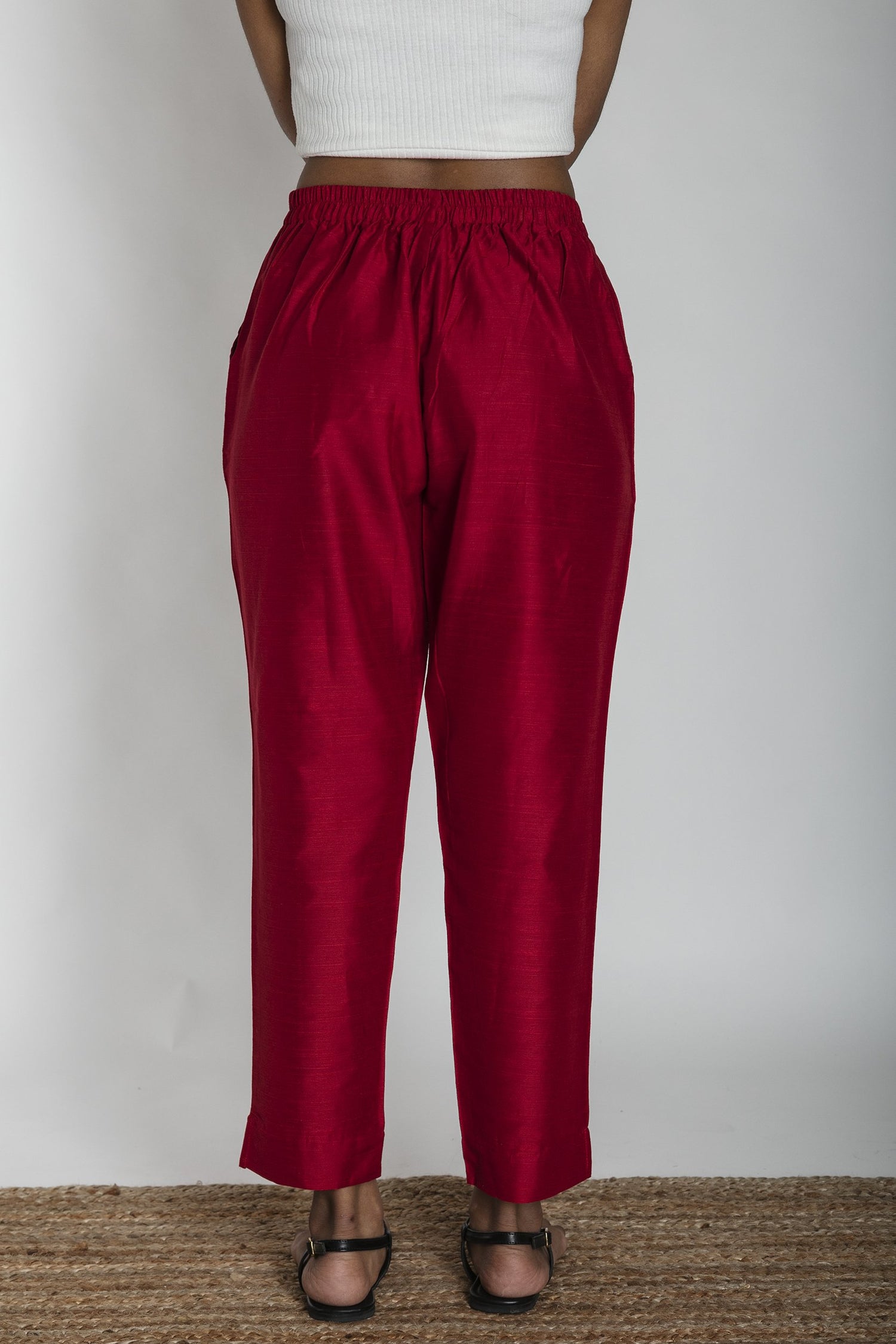 Slub Silk Pants | Ray-Ethnic
