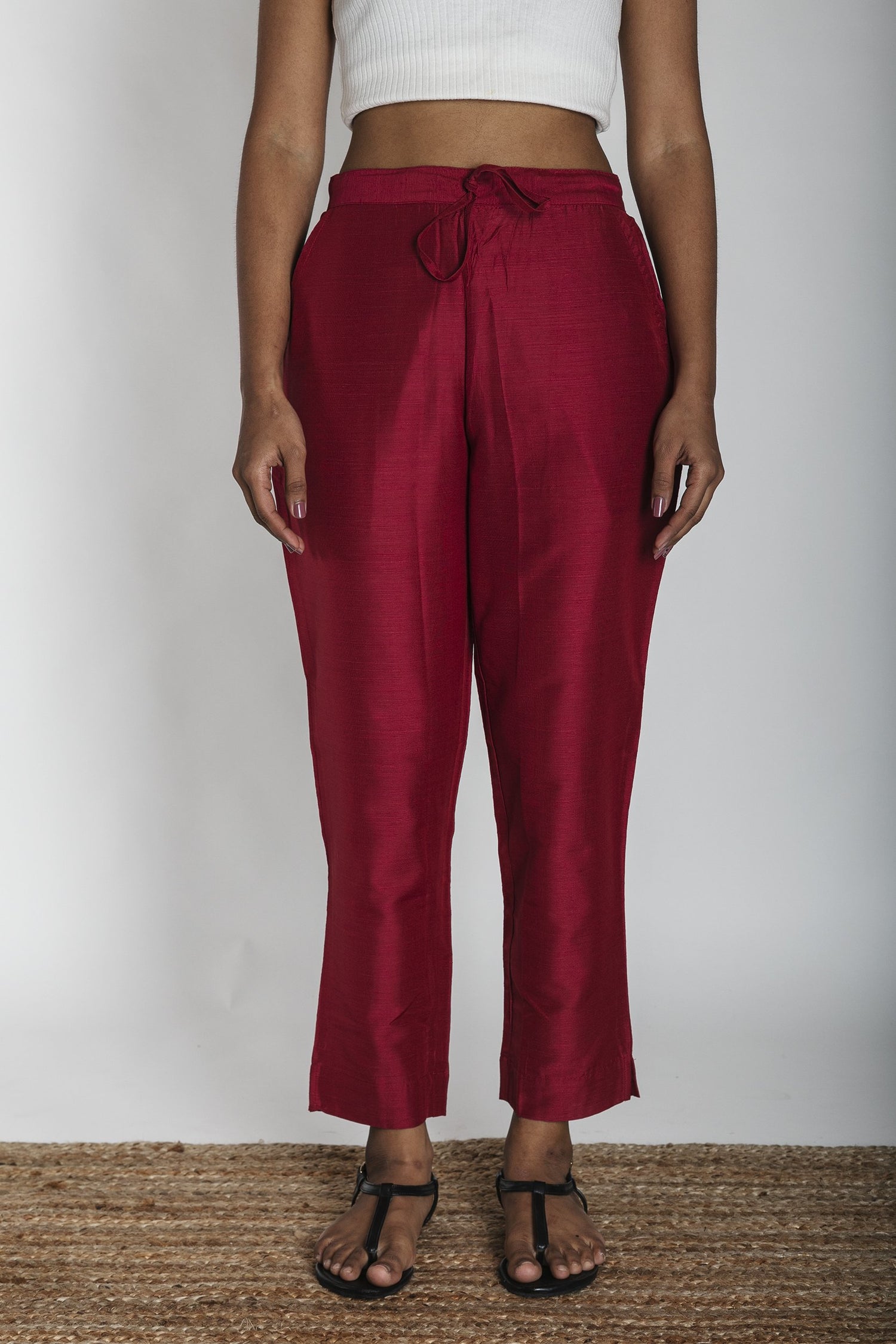 Slub Silk Pants | Ray-Ethnic
