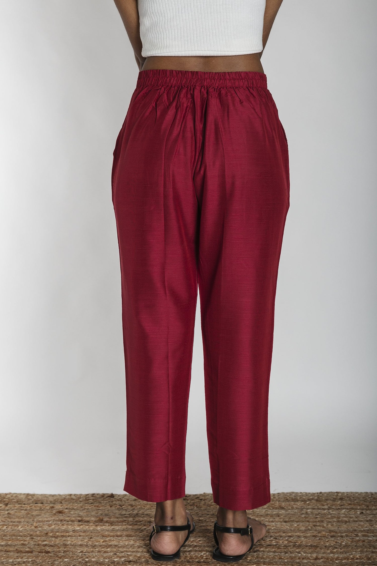 Slub Silk Pants | Ray-Ethnic