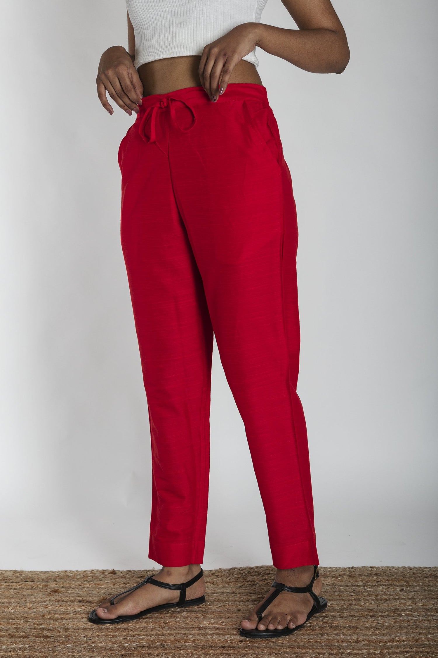 Slub Silk Pants | Ray-Ethnic
