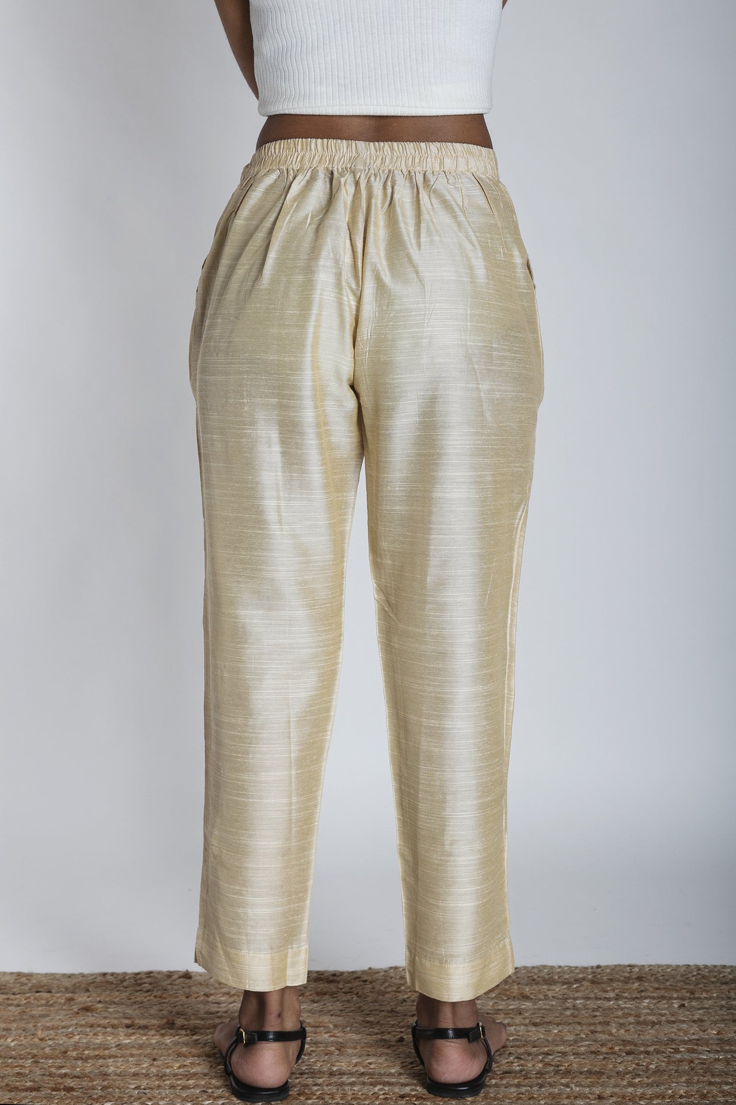 Slub Silk Pants | Ray-Ethnic